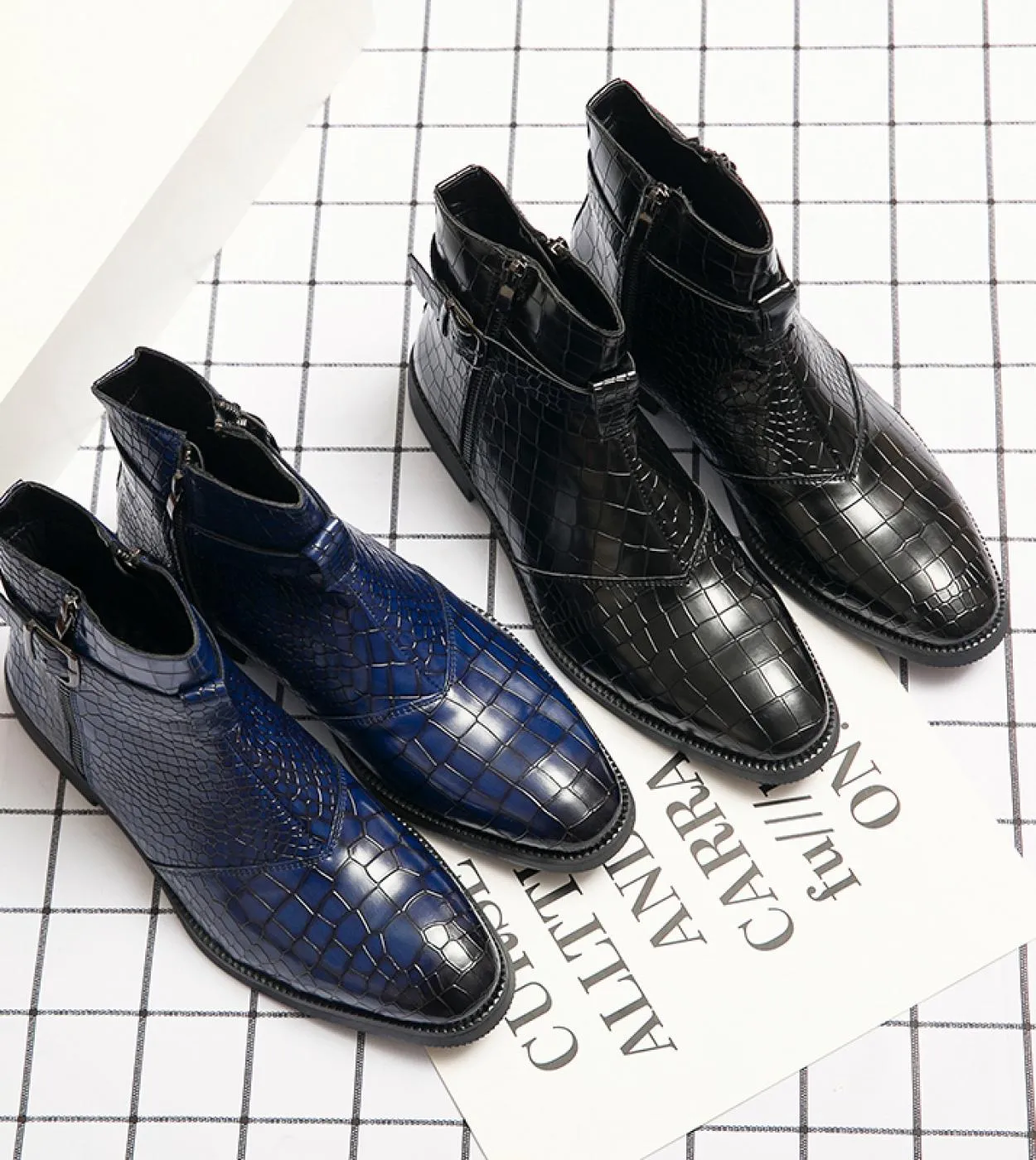 Stivaletti Chelsea da uomo Stivaletti Grace Stivaletti in pelle alla moda a punta Cerniera laterale Classico retrò Stile britann