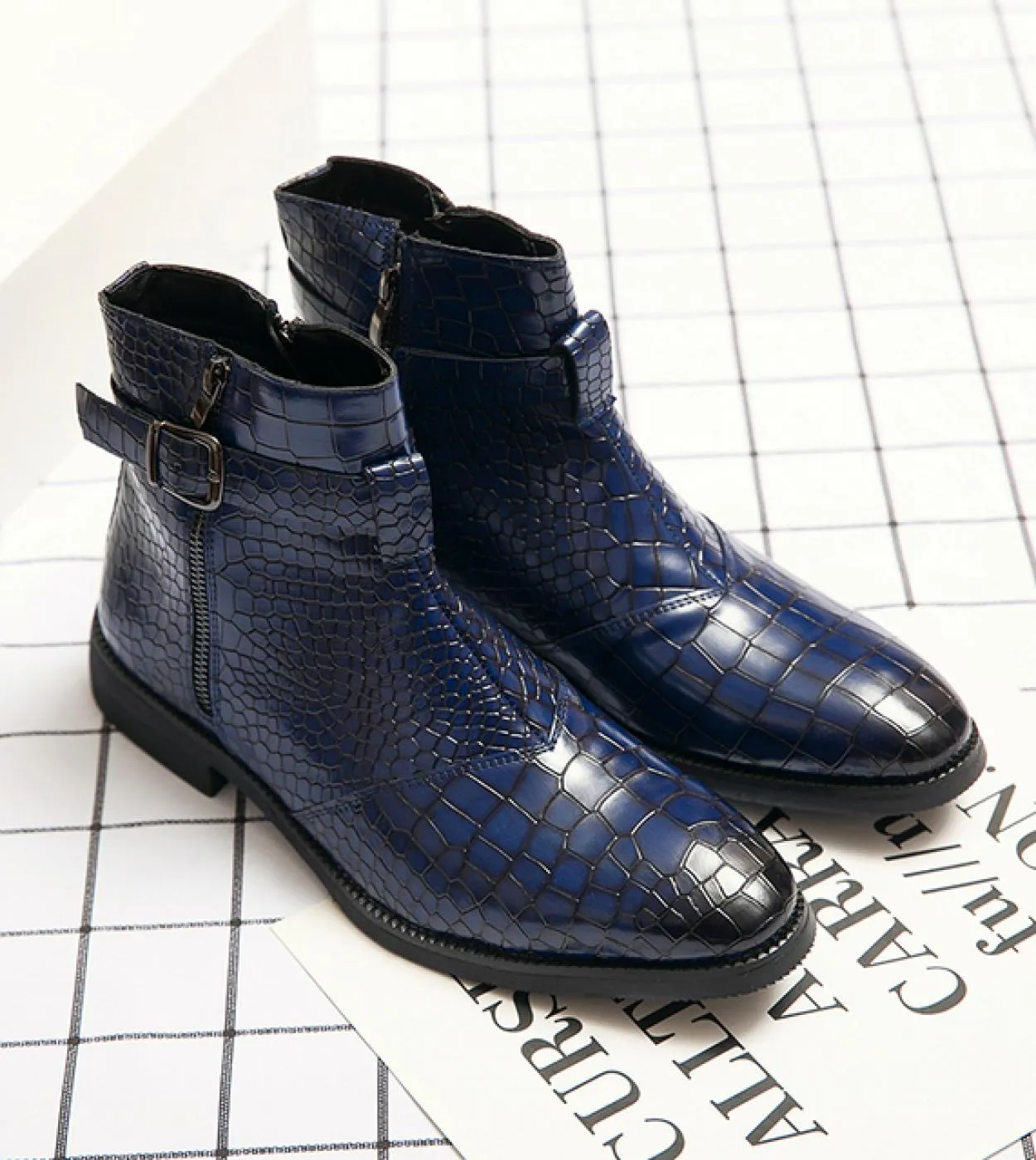 Stivaletti Chelsea da uomo Stivaletti Grace Stivaletti in pelle alla moda a punta Cerniera laterale Classico retrò Stile britann