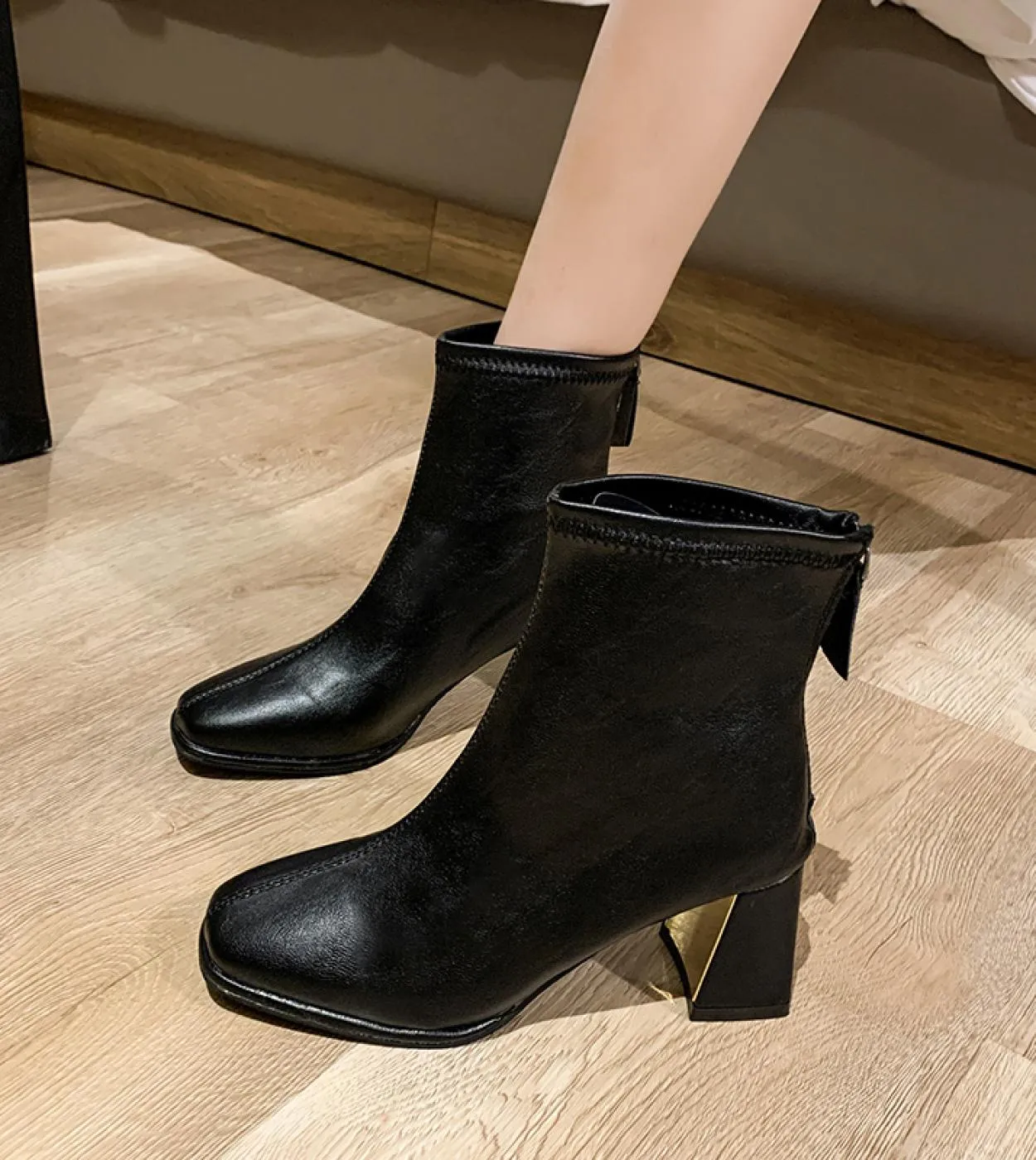 Stivaletti Tacchi alti Mart Stivali Scarpa Stivali da donna Moda Stivaletti Pelle