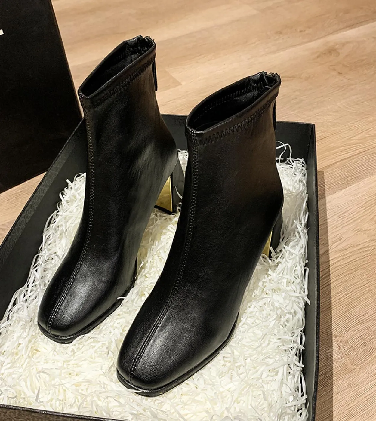 Stivaletti Tacchi alti Mart Stivali Scarpa Stivali da donna Moda Stivaletti Pelle