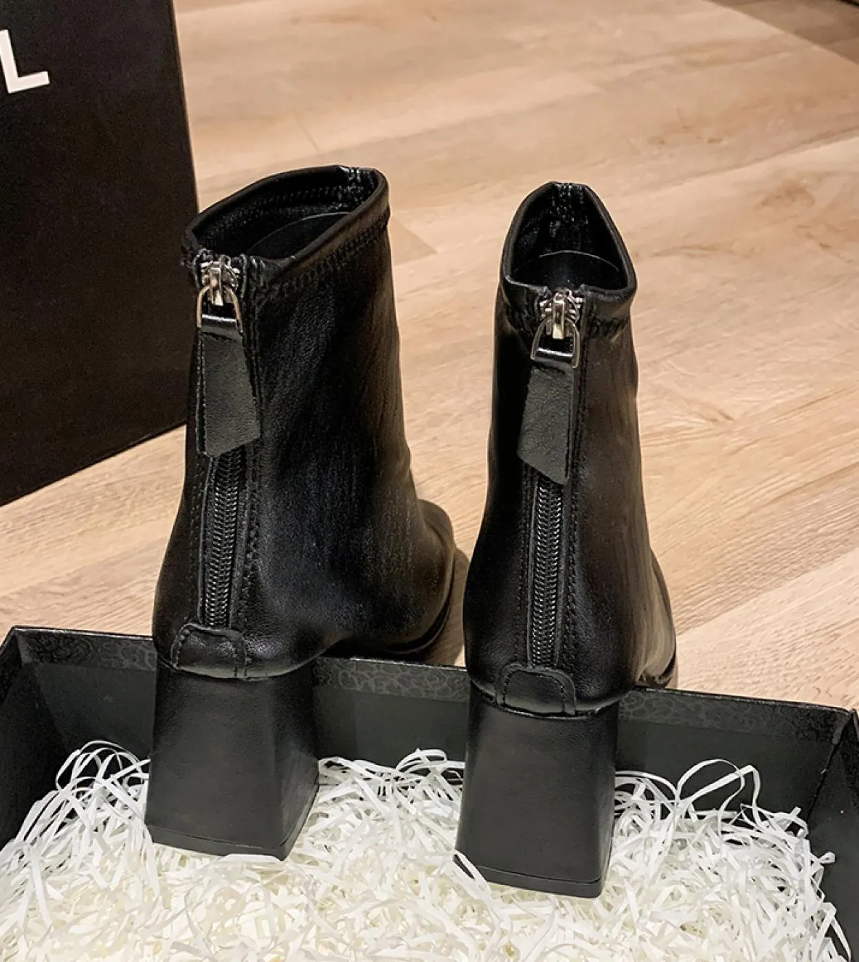 Stivaletti Tacchi alti Mart Stivali Scarpa Stivali da donna Moda Stivaletti Pelle