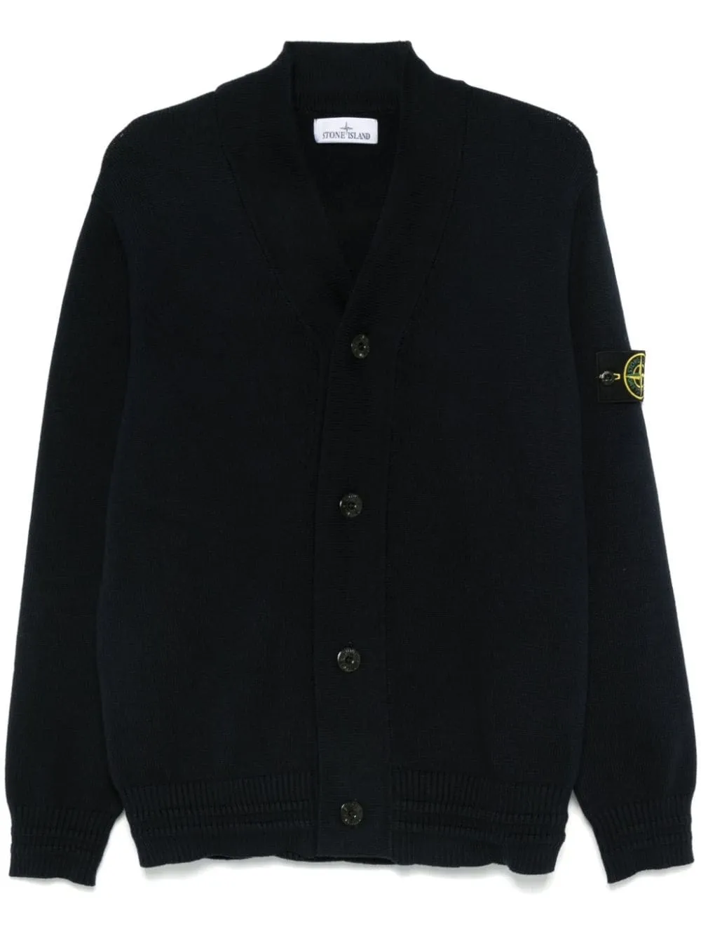 Stone Island-Cardigan con applicazione Compass