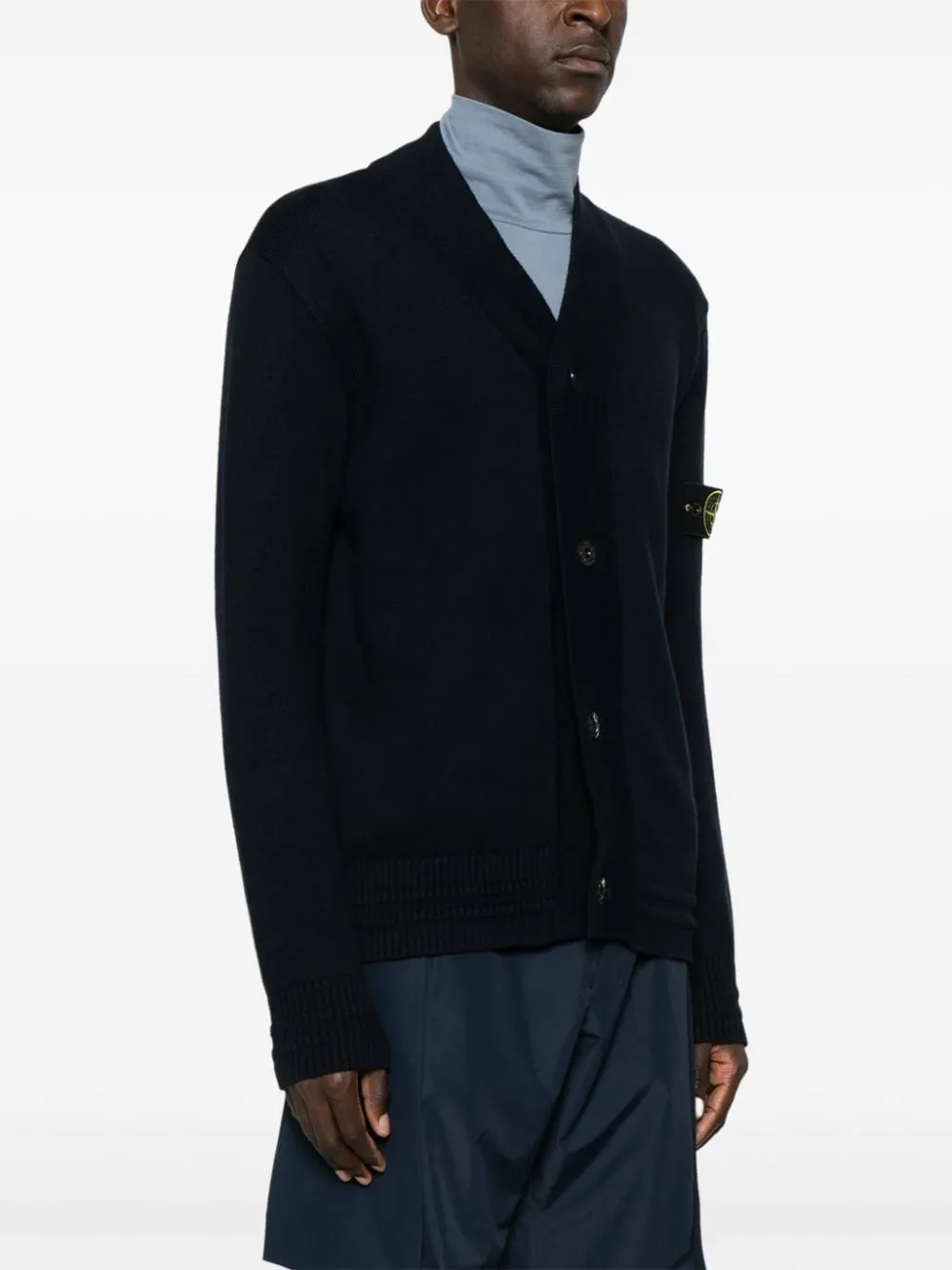 Stone Island-Cardigan con applicazione Compass