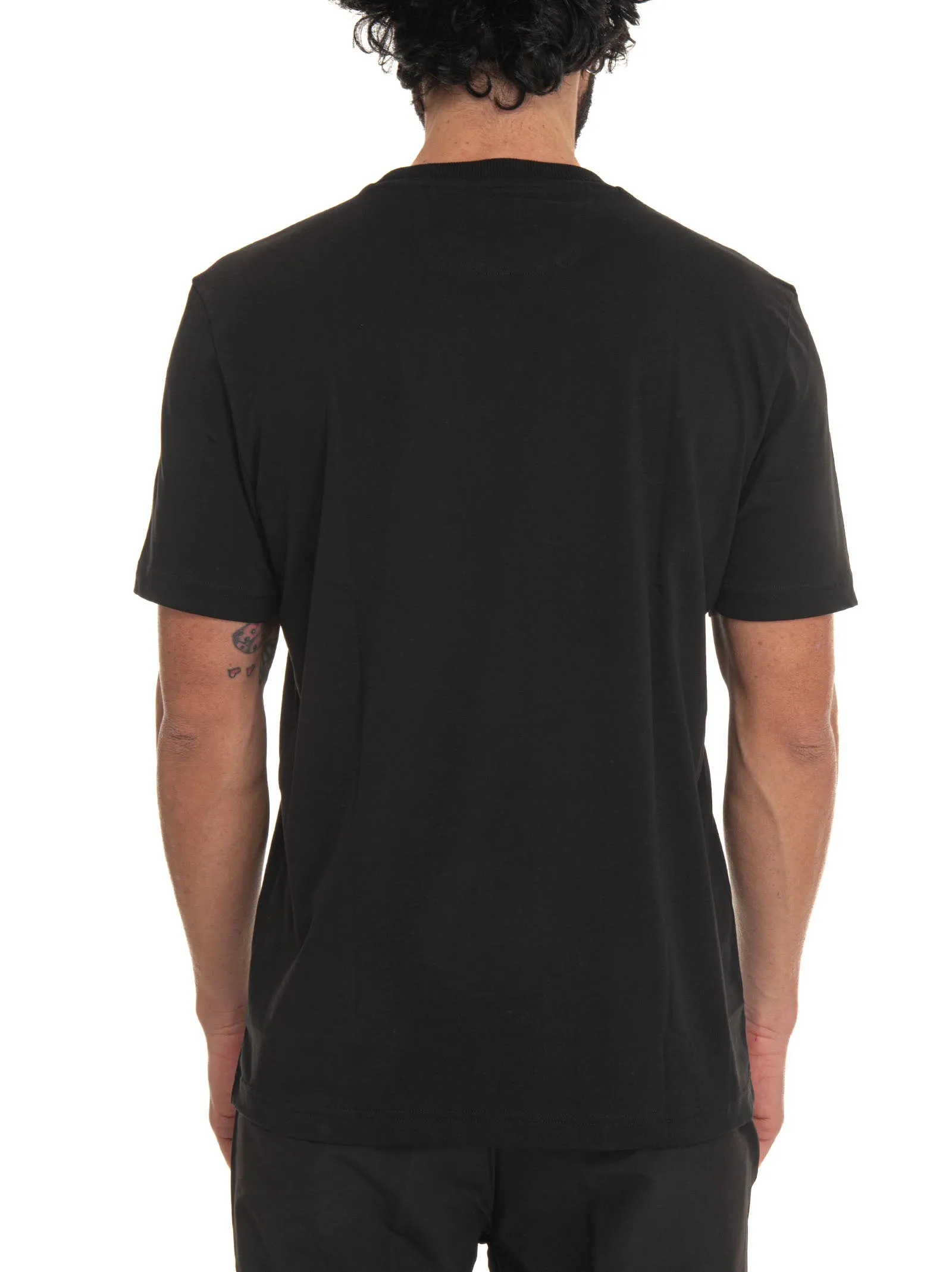 T-shirt girocollo mezza manica Nero BOSS Uomo