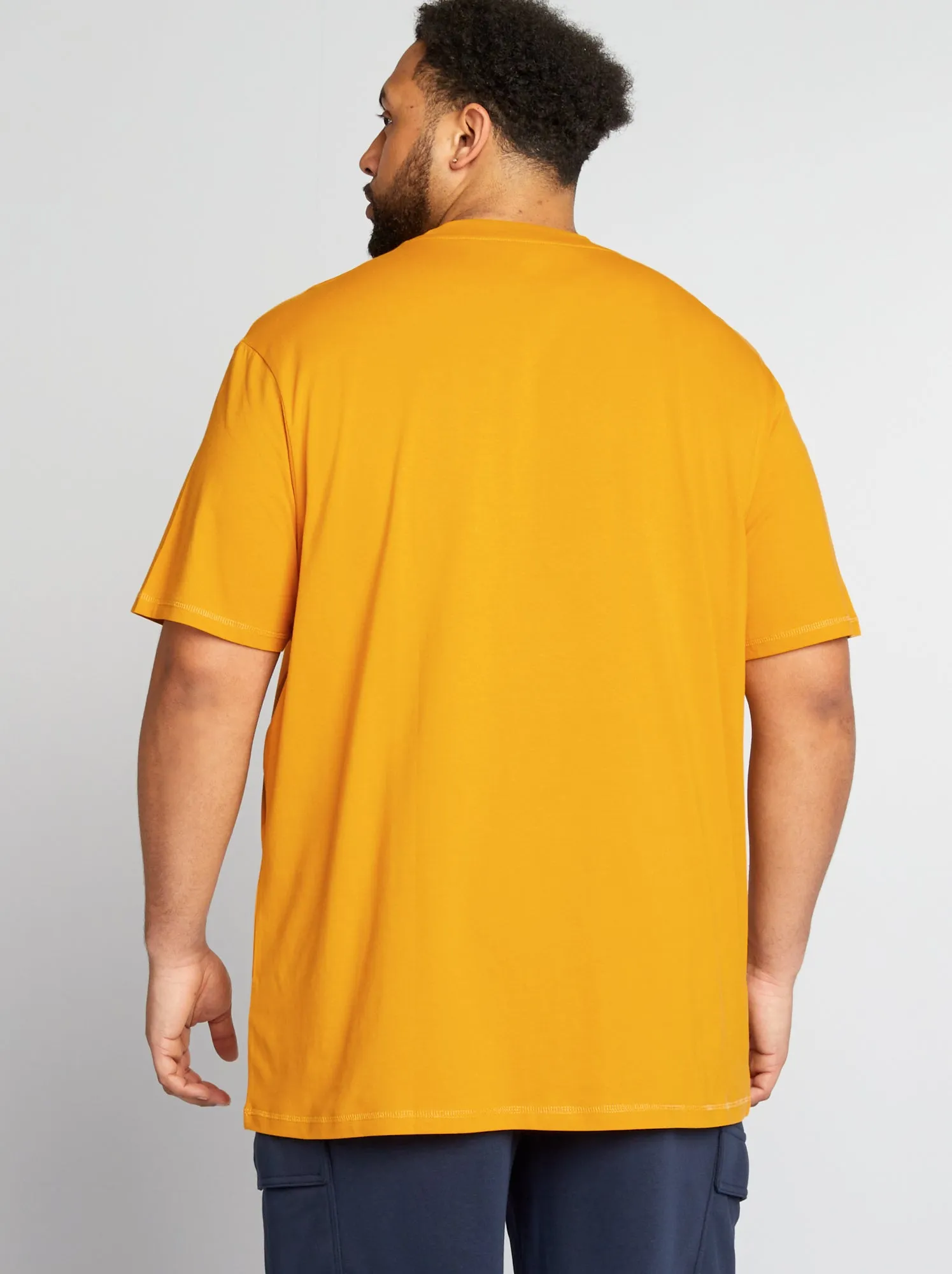 T-shirt in jersey tinta unita - GIALLO