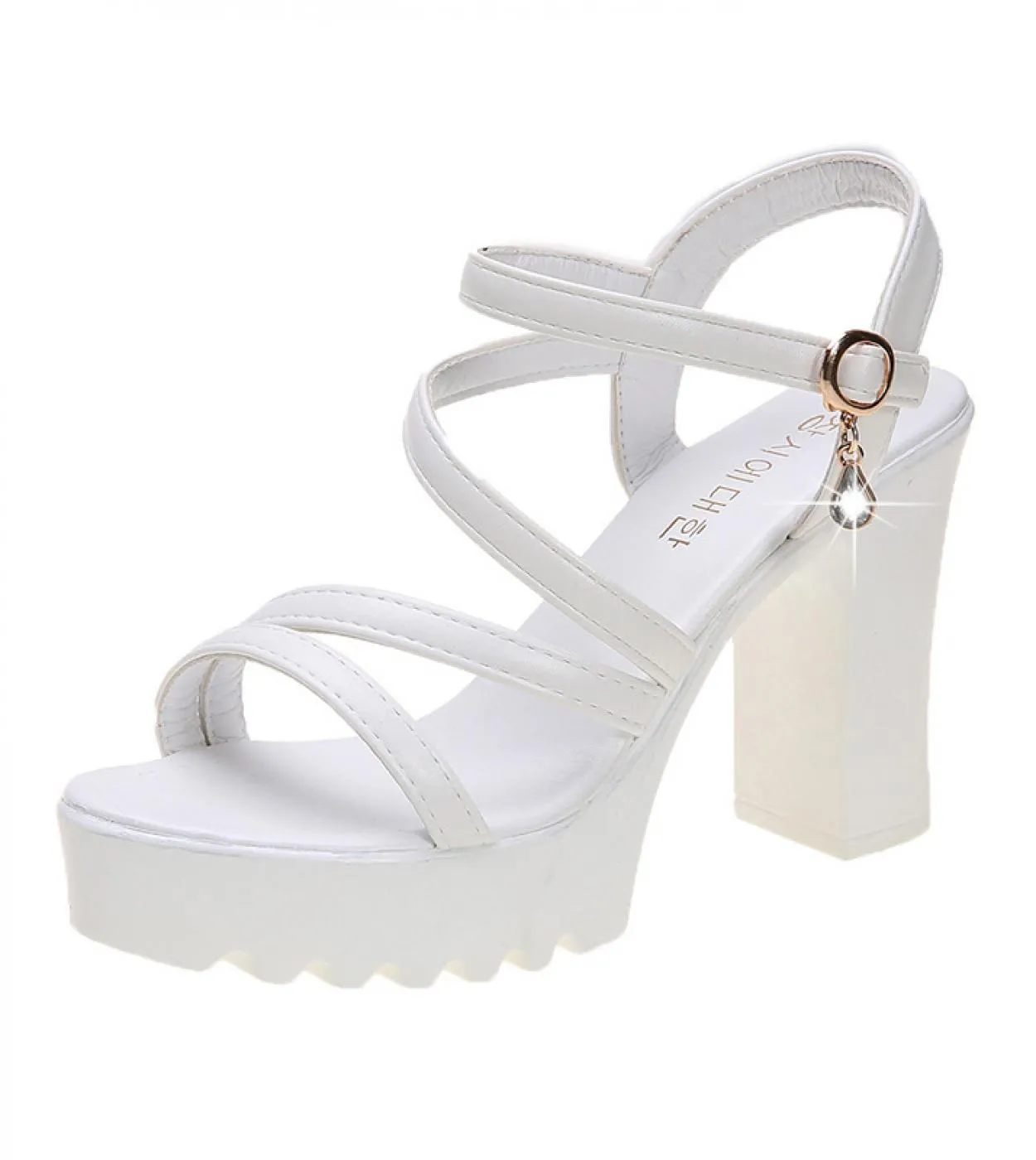 Taglia 35 37 38 39 40 Moda strass Comode scarpe con plateau Donna Summer Dress Sandali per zeppe Scarpe Donna Hee