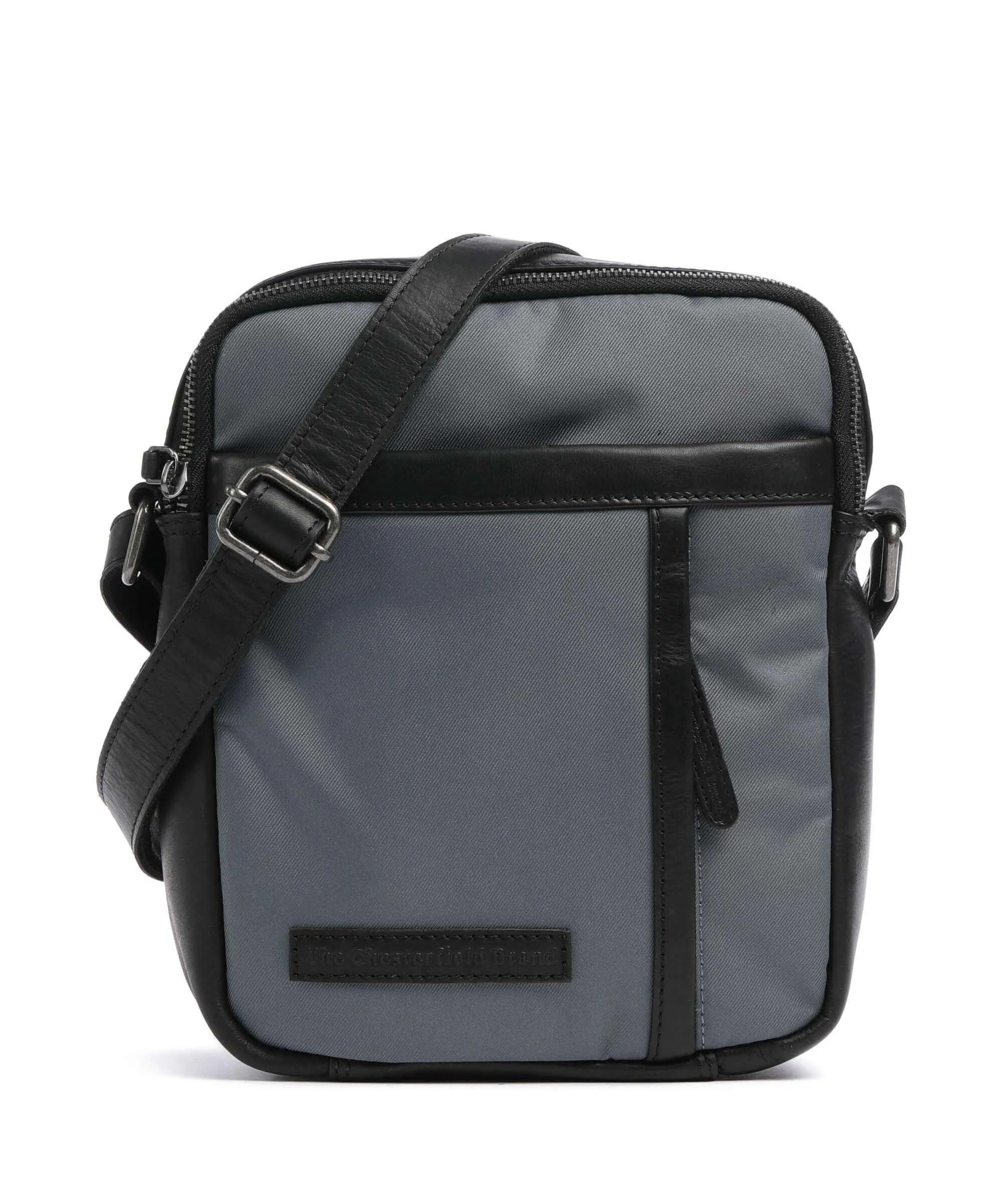  The Chesterfield Brand Fusion Arendal Borsa a tracolla nylon, pelle grigio-verde  