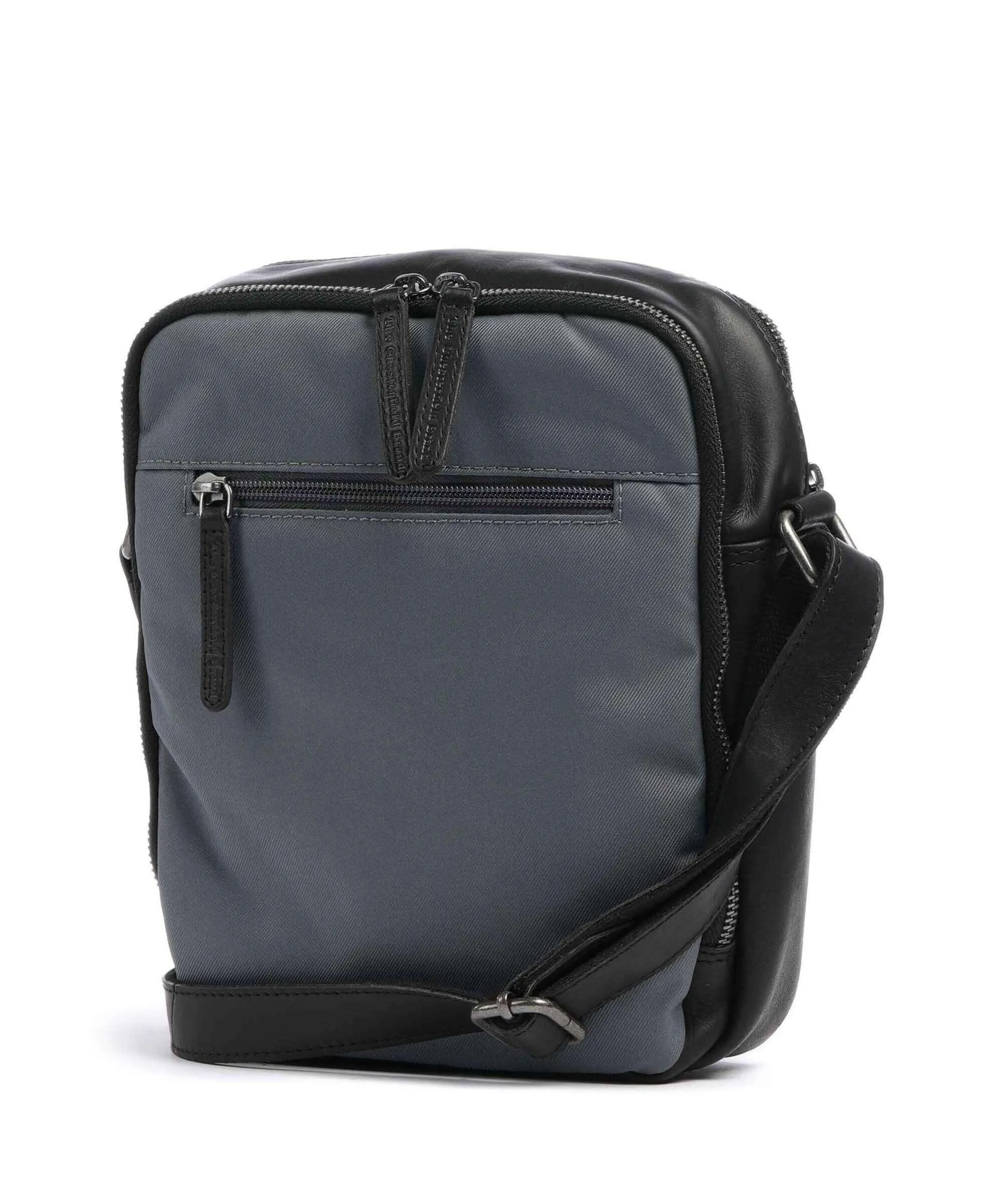  The Chesterfield Brand Fusion Arendal Borsa a tracolla nylon, pelle grigio-verde  