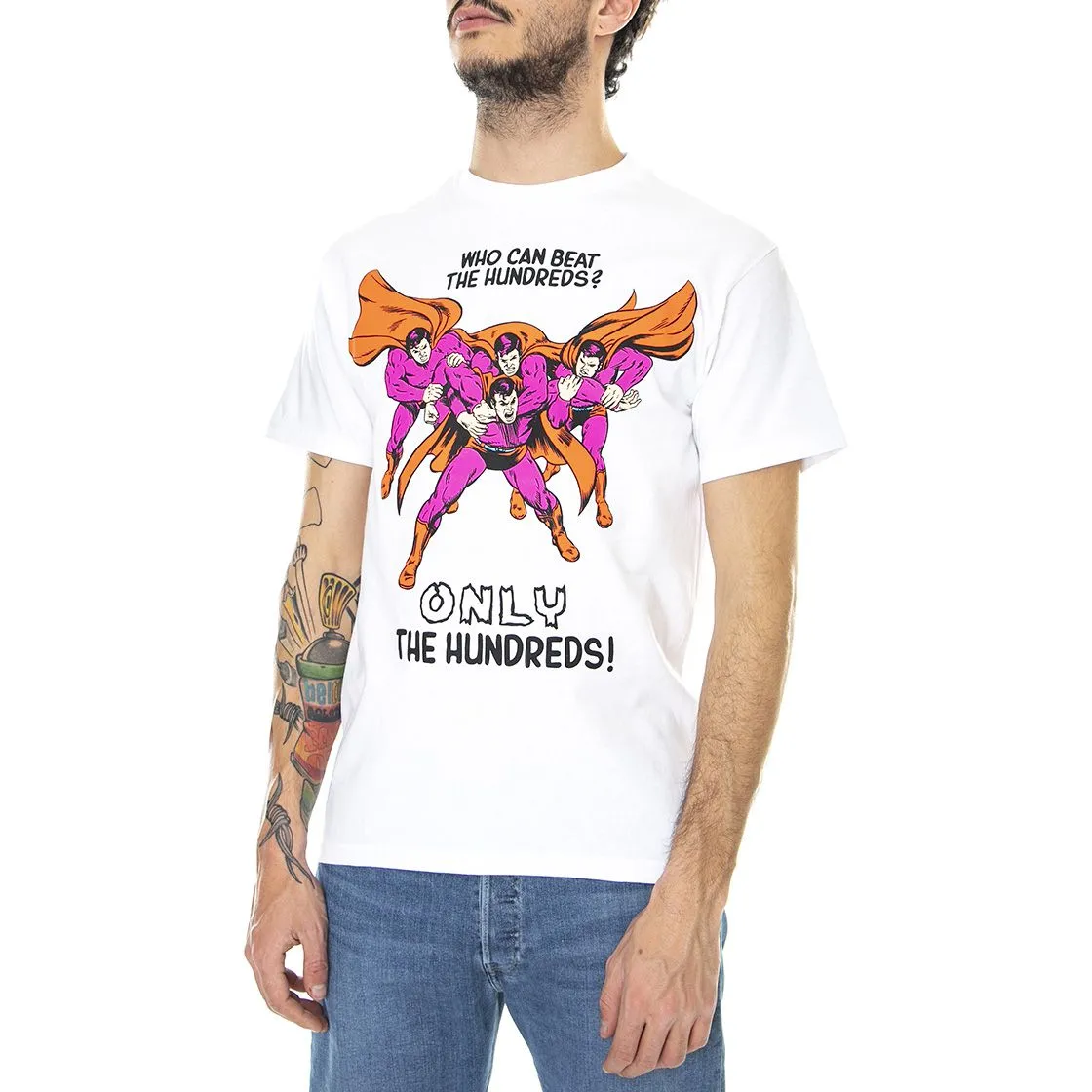 The Hundreds Unbeatable - Maglietta Girocollo Uomo Bianca    