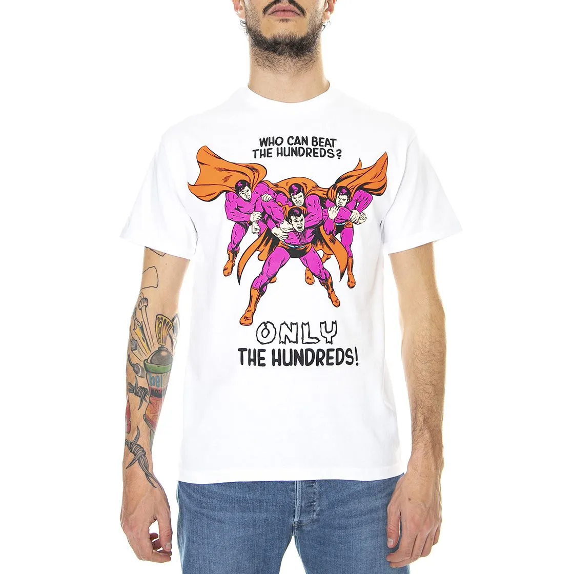 The Hundreds Unbeatable - Maglietta Girocollo Uomo Bianca    