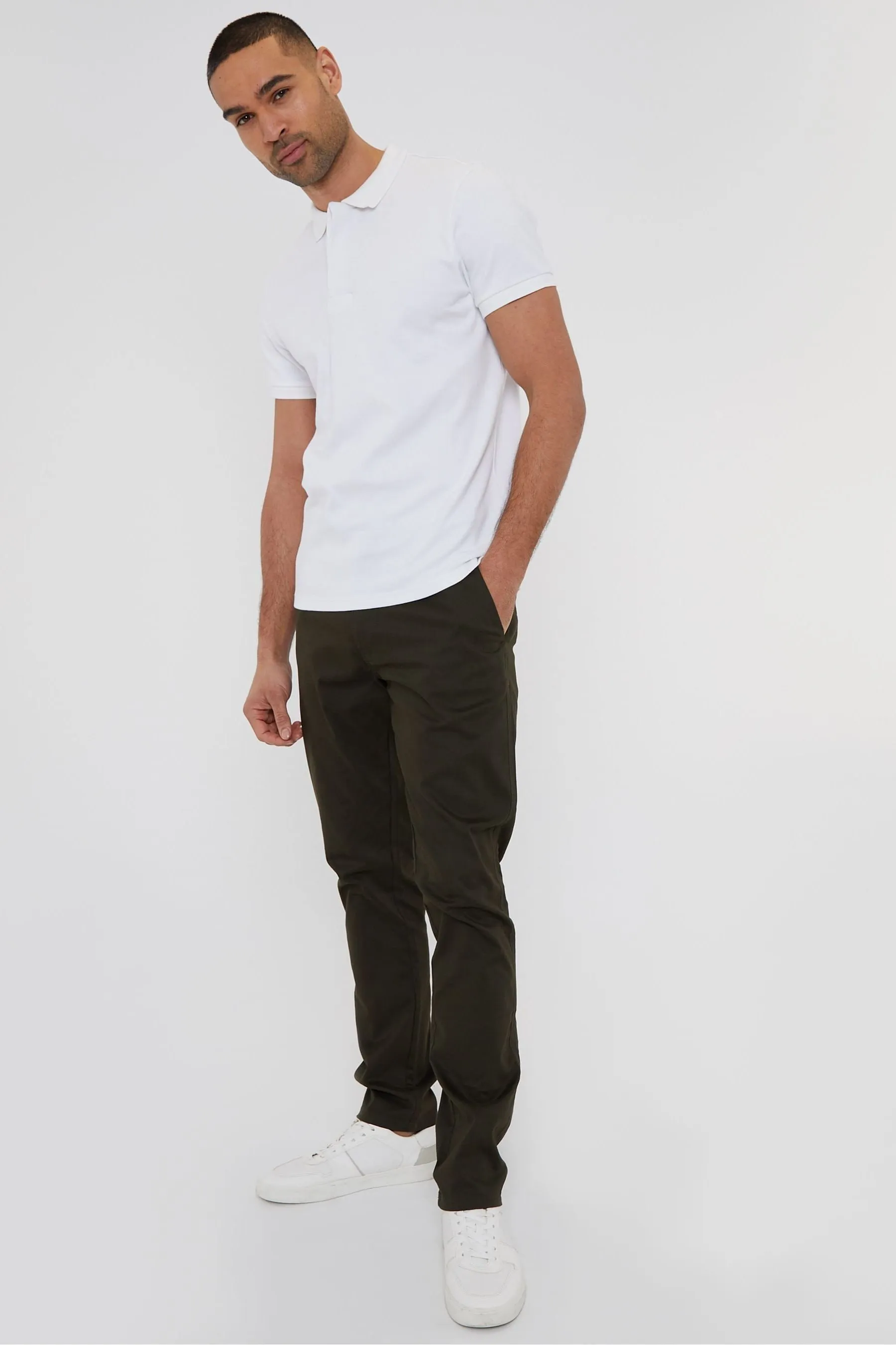 Threadbare - Pantaloni chino elasticizzati Vestibilità attillata / Slim in cotone