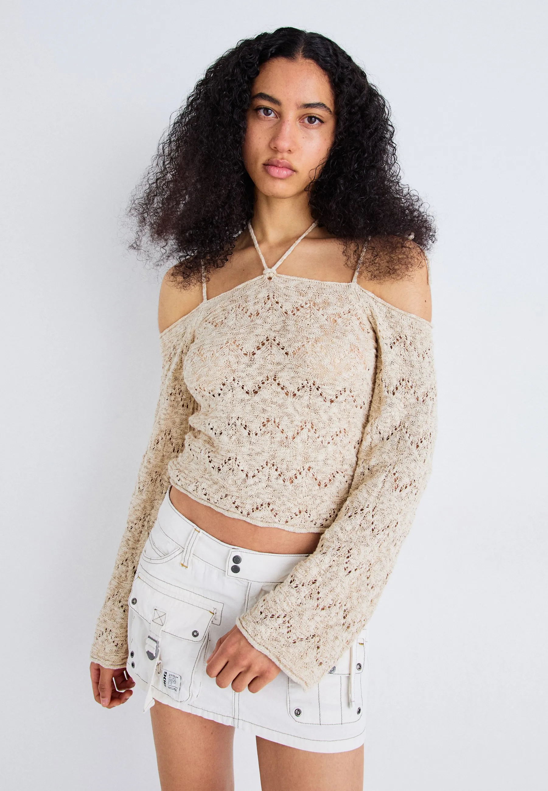 TIE SHOULDER POINTELLE - Maglione