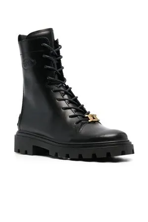 TOD'S Calzature,Stivaletti Anfibio in Pelle nera 