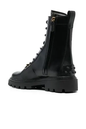 TOD'S Calzature,Stivaletti Anfibio in Pelle nera 