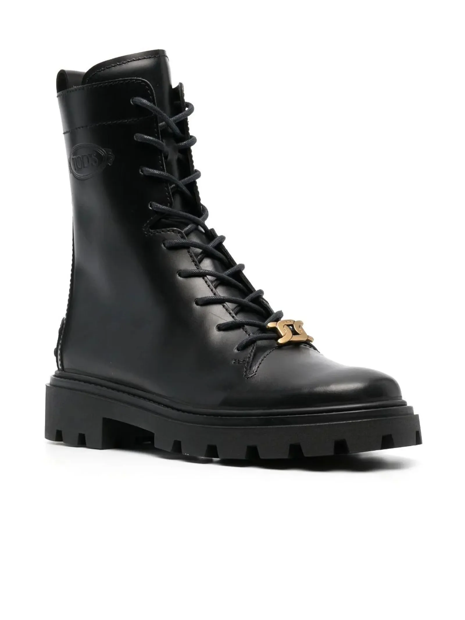 TOD'S Calzature,Stivaletti Anfibio in Pelle nera 