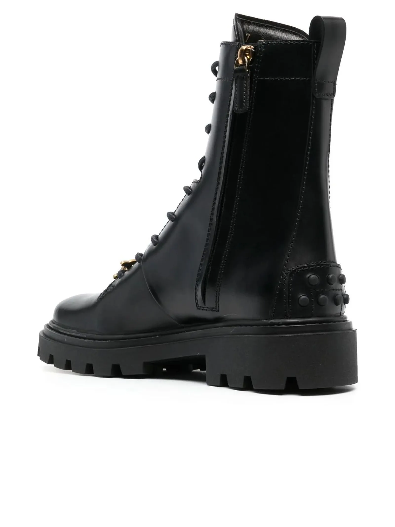 TOD'S Calzature,Stivaletti Anfibio in Pelle nera 