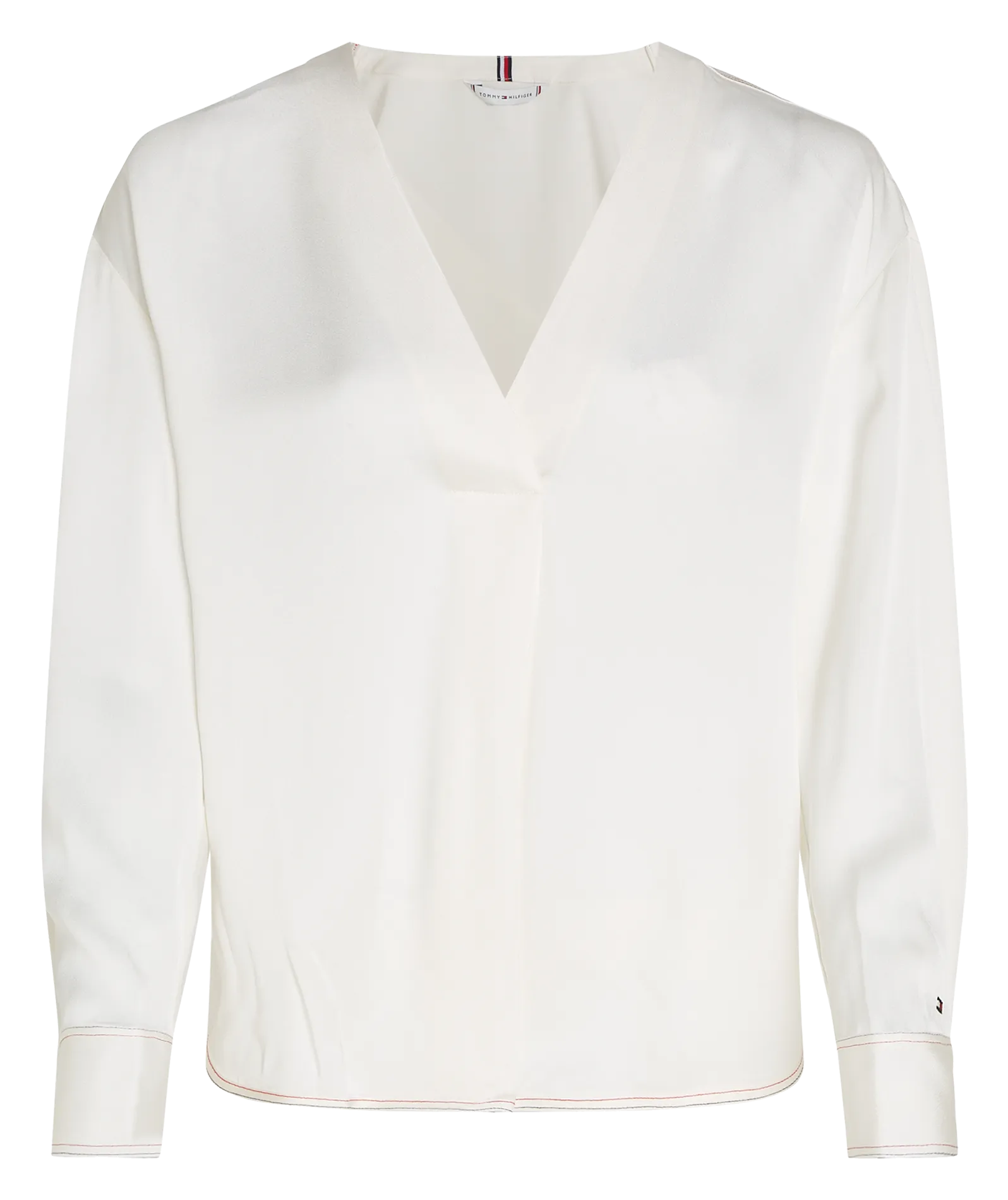  TOMMY HILFIGER   Camicia diritta scollo a V | Bianco