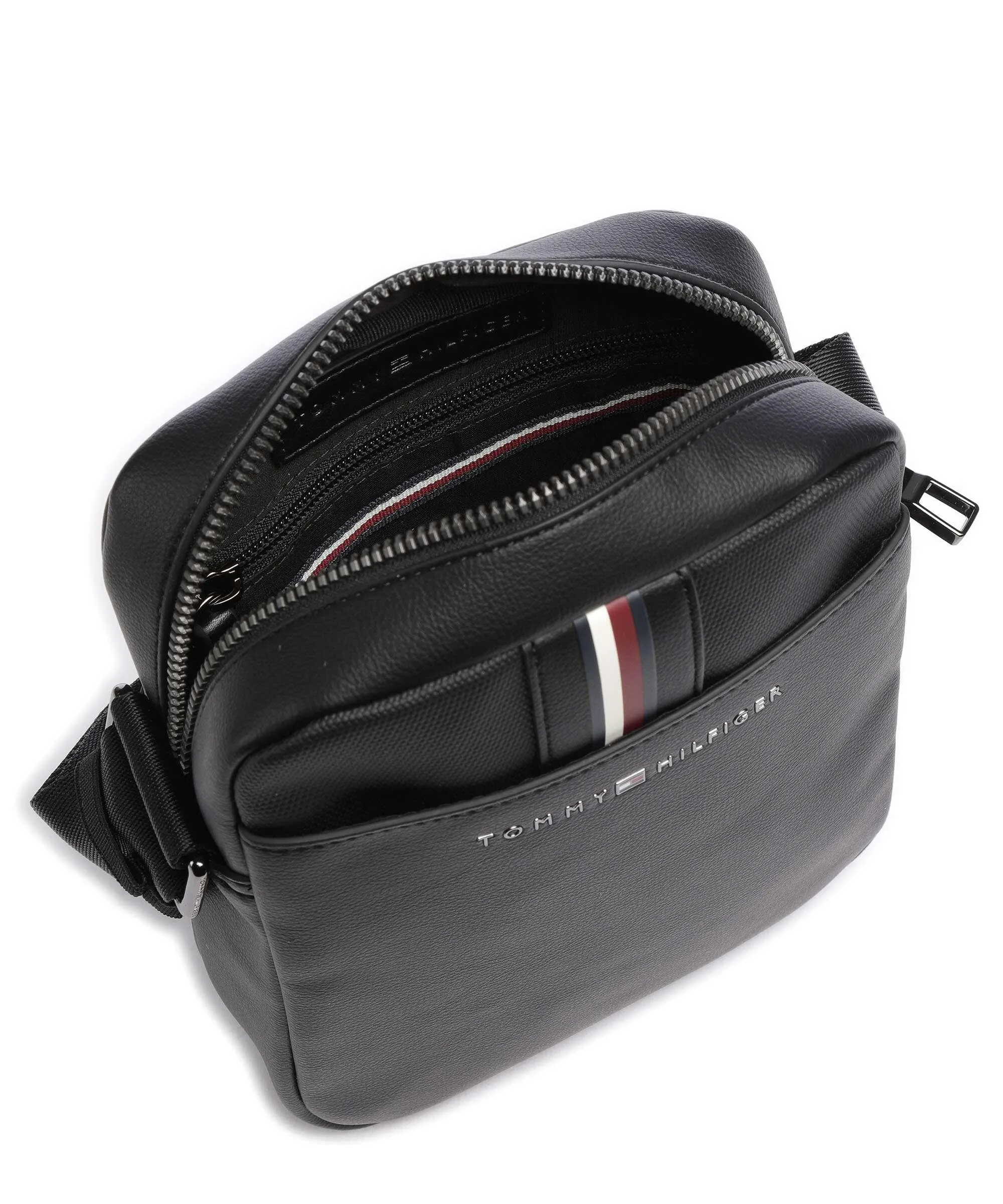  Tommy Hilfiger TH Corporate Borsa a tracolla pelle sintetica nero  