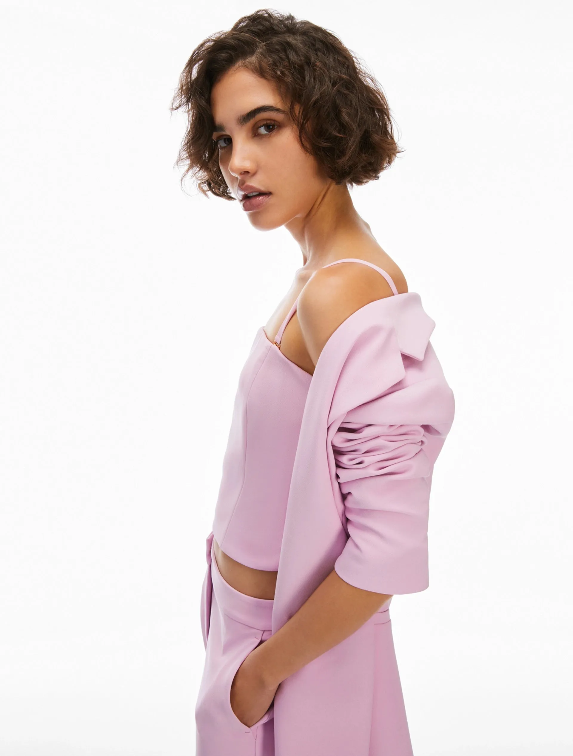 Top Sartoriale in Cady / Pink