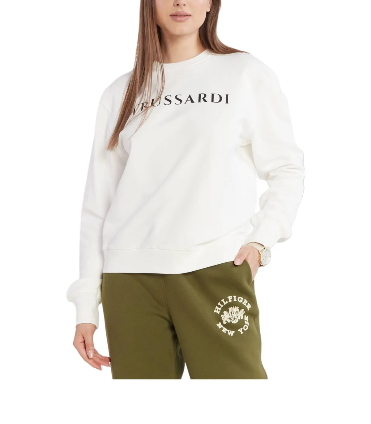 Trussardi Donna Felpa A Girocollo  Trussardi Print