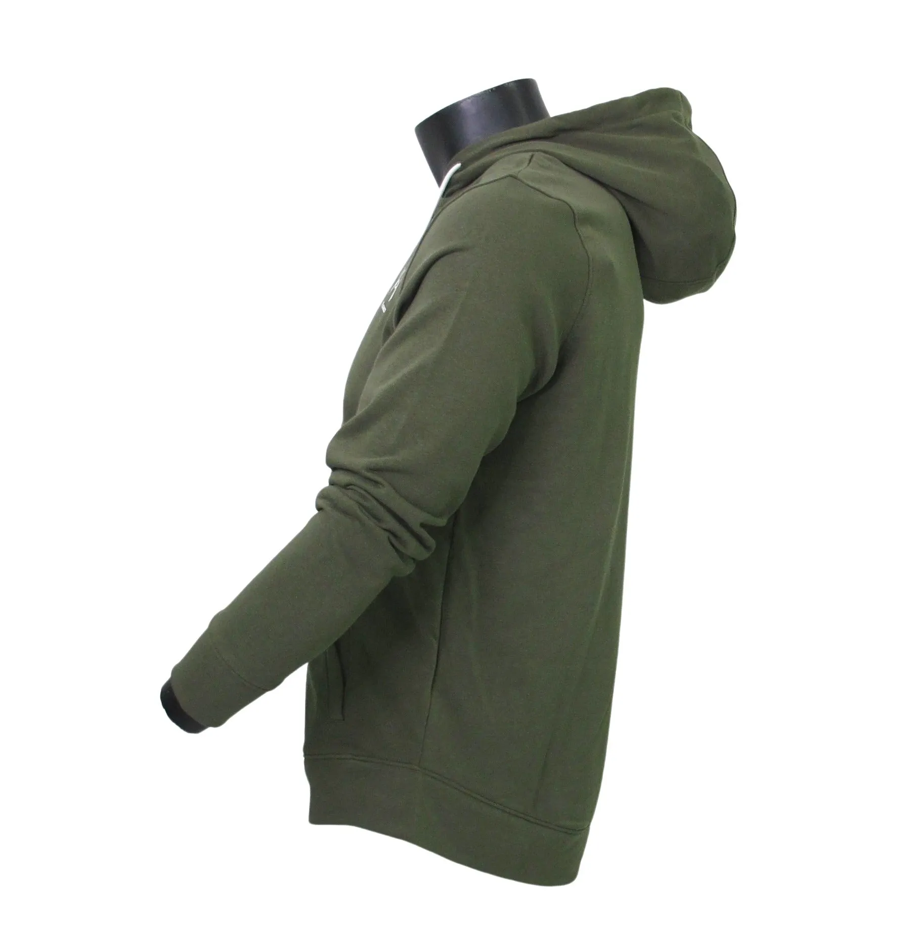 UNDER ARMOUR felpa uomo cotone cappuccio 1370409 390 VERDE MILITARE estate 2023