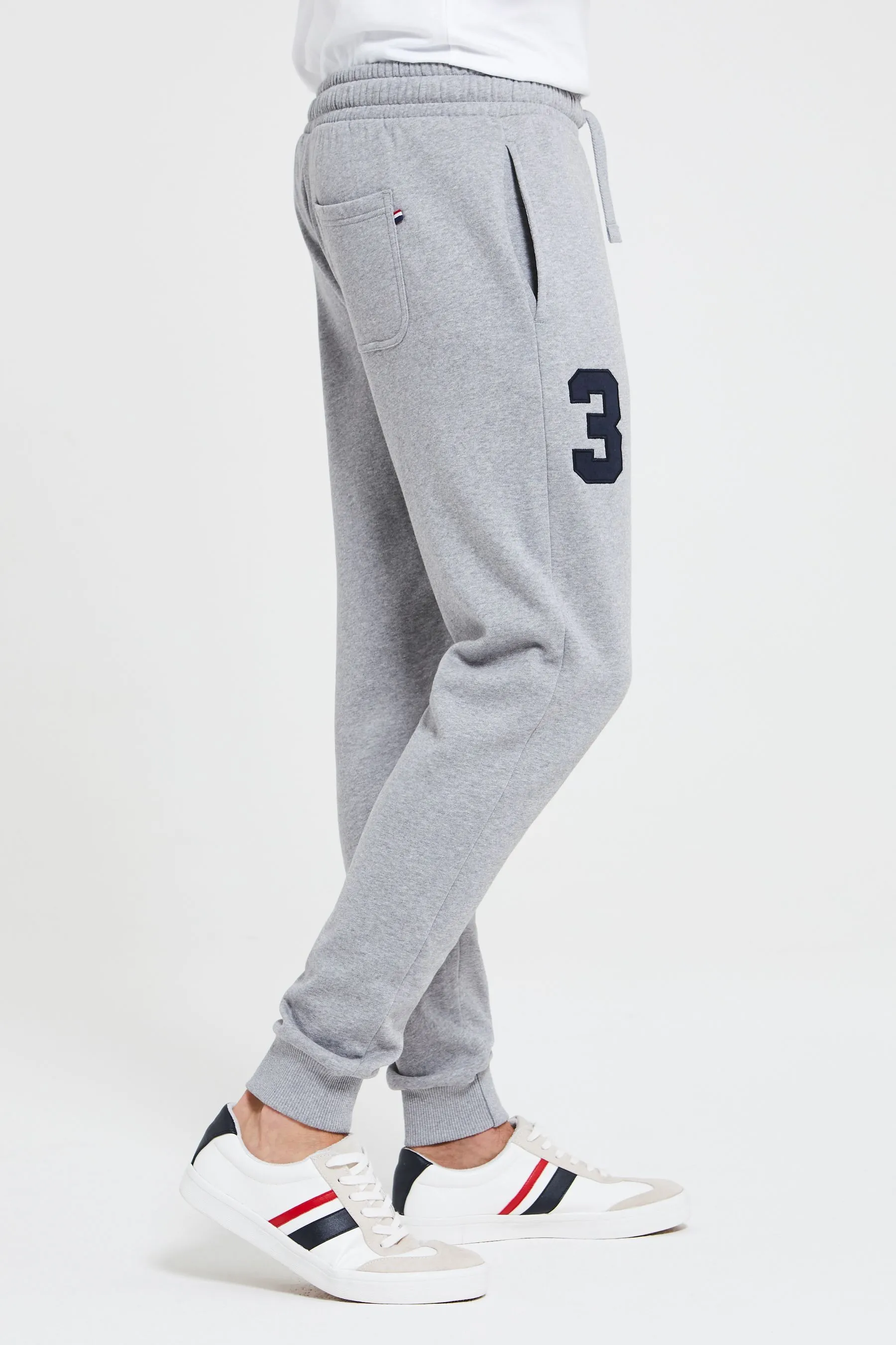 U.S. Polo Assn. - Pantaloni da jogging con numero 3 e logo