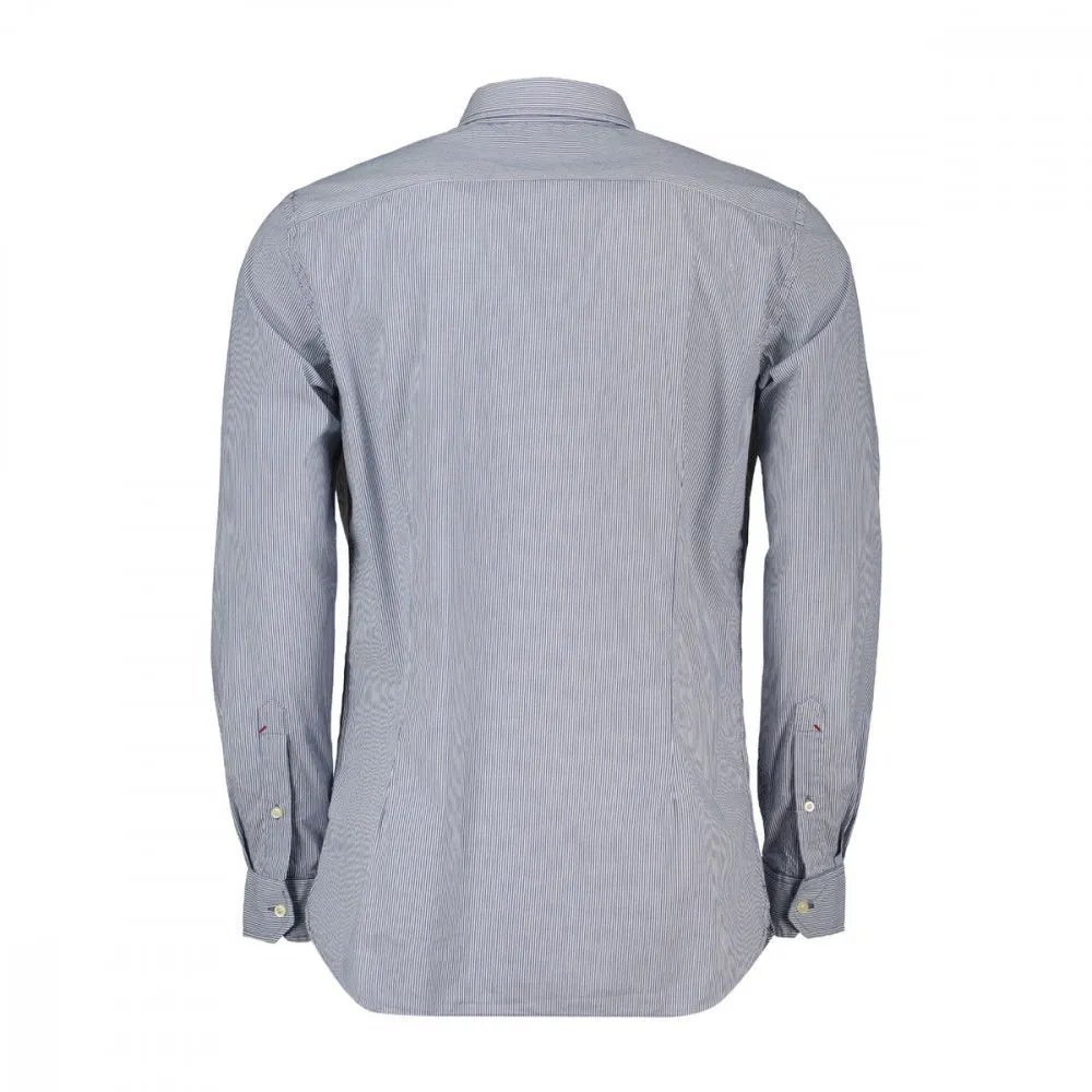 US POLO CAMICIA SLIM A RIGHE IN POPELINE STRETCH