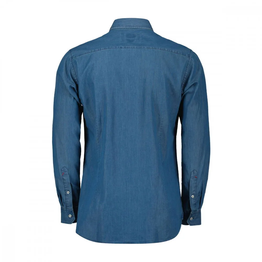 US POLO CAMICIA SLIM COLLO B.D.  DENIM TWILL