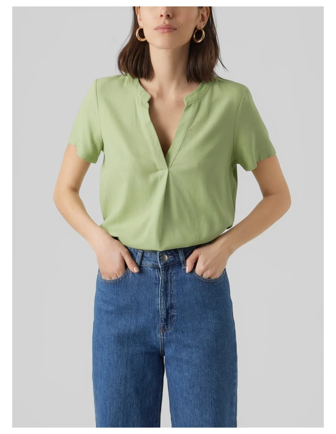 VERO MODA DONNA VMMYMILO SS TOP WVN GA