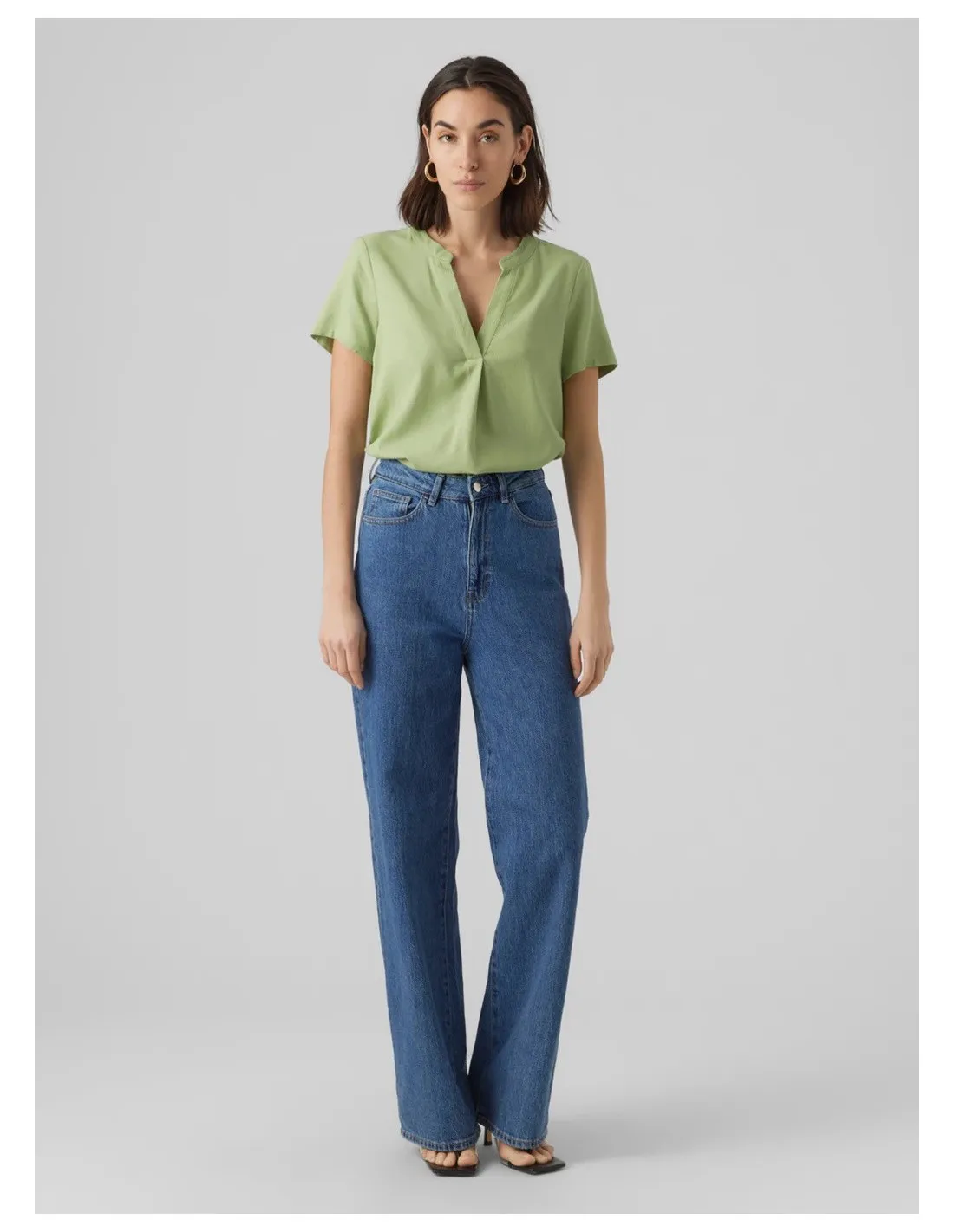 VERO MODA DONNA VMMYMILO SS TOP WVN GA
