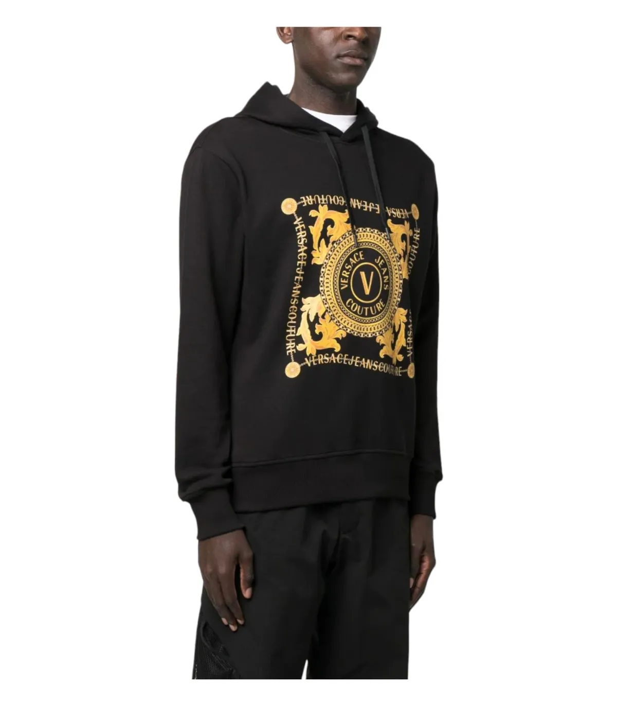 Versace Jeans Couture Uomo Felpa Con Cappuccio  Foulard