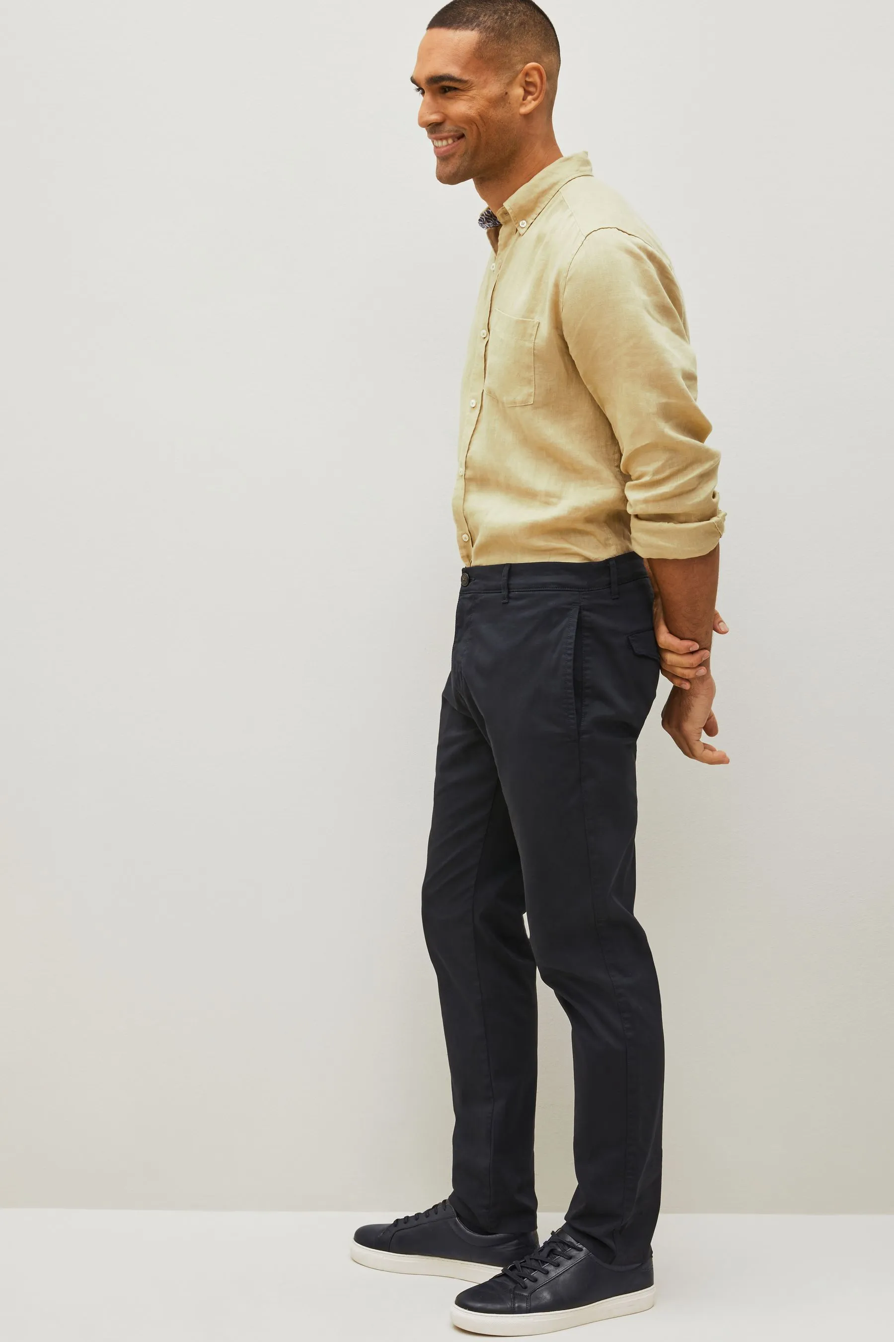 Vestibilità attillata / Slim Premium - Pantaloni chino Pantaloni elasticizzato battato