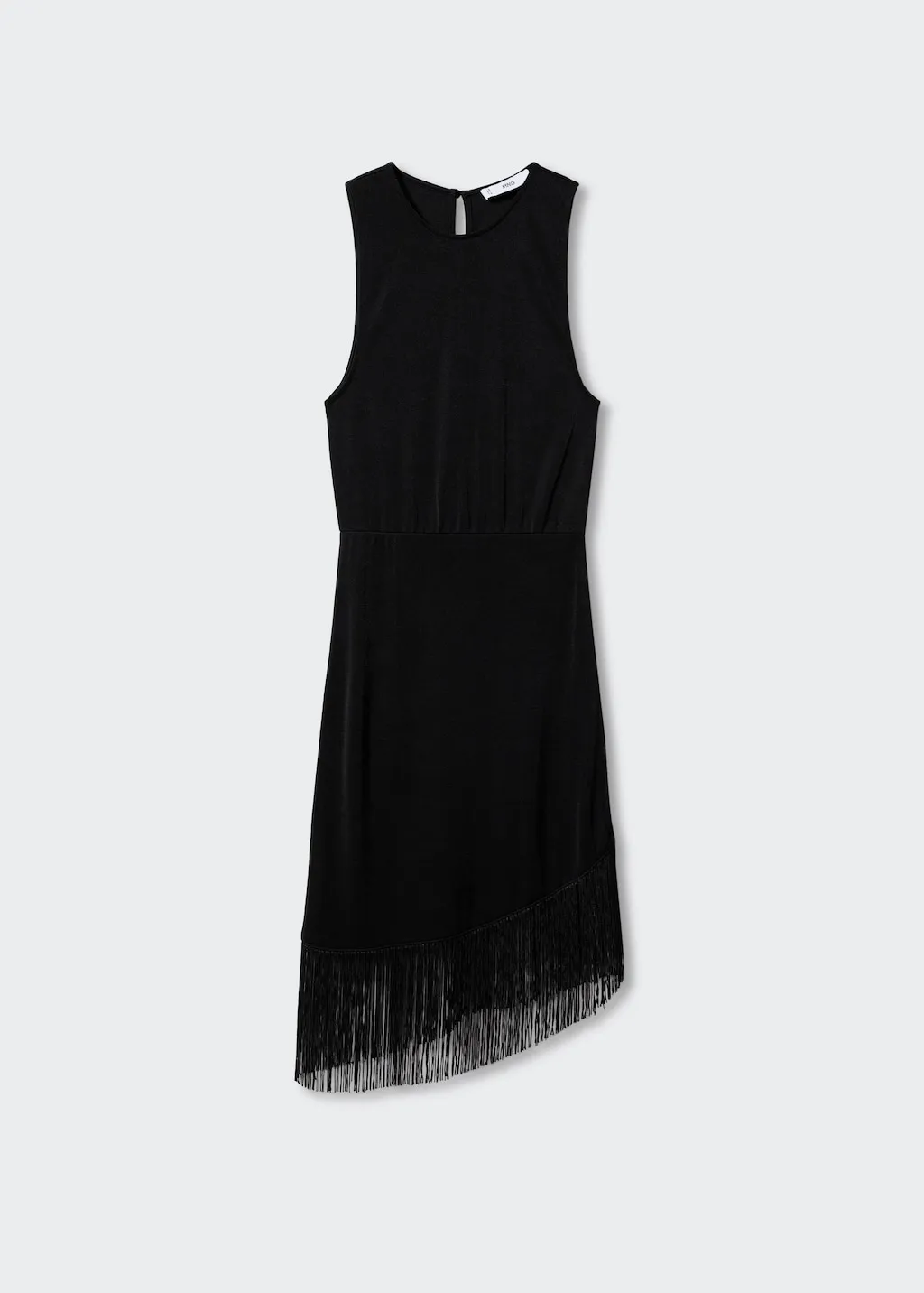 Vestito asimmetrico frange