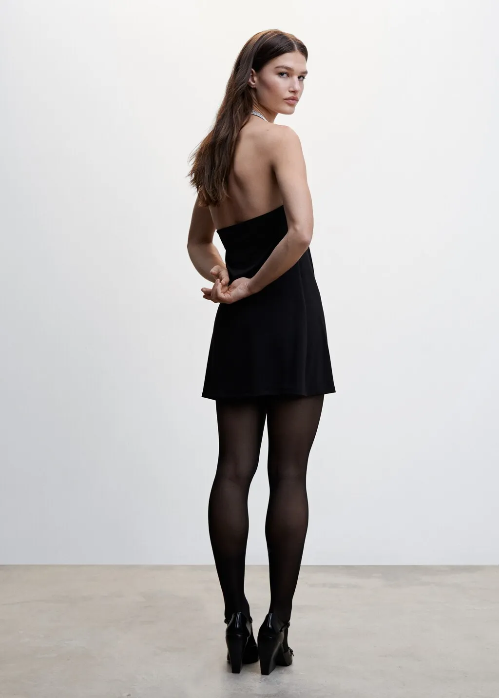 Vestito drappeggiato cristalli
