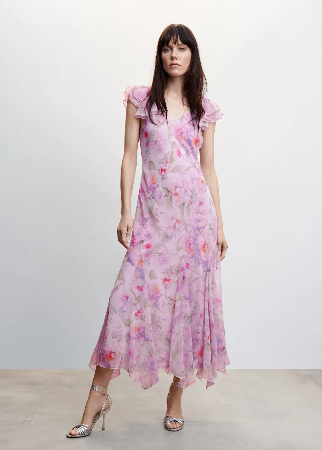 Vestito floreale volant