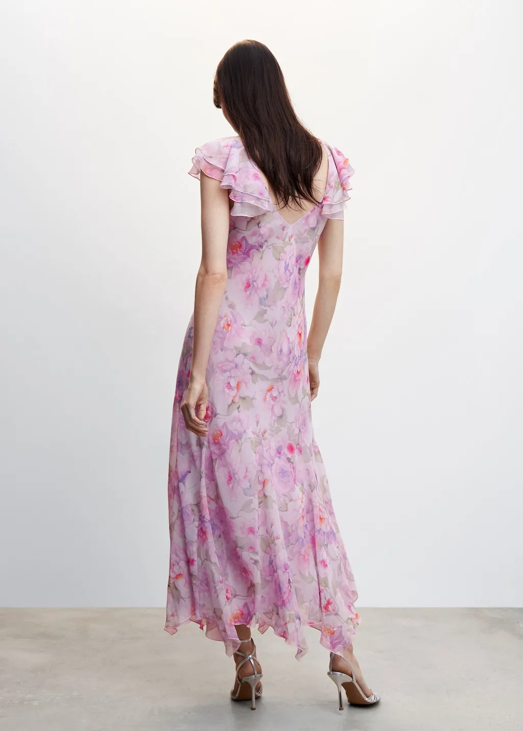 Vestito floreale volant