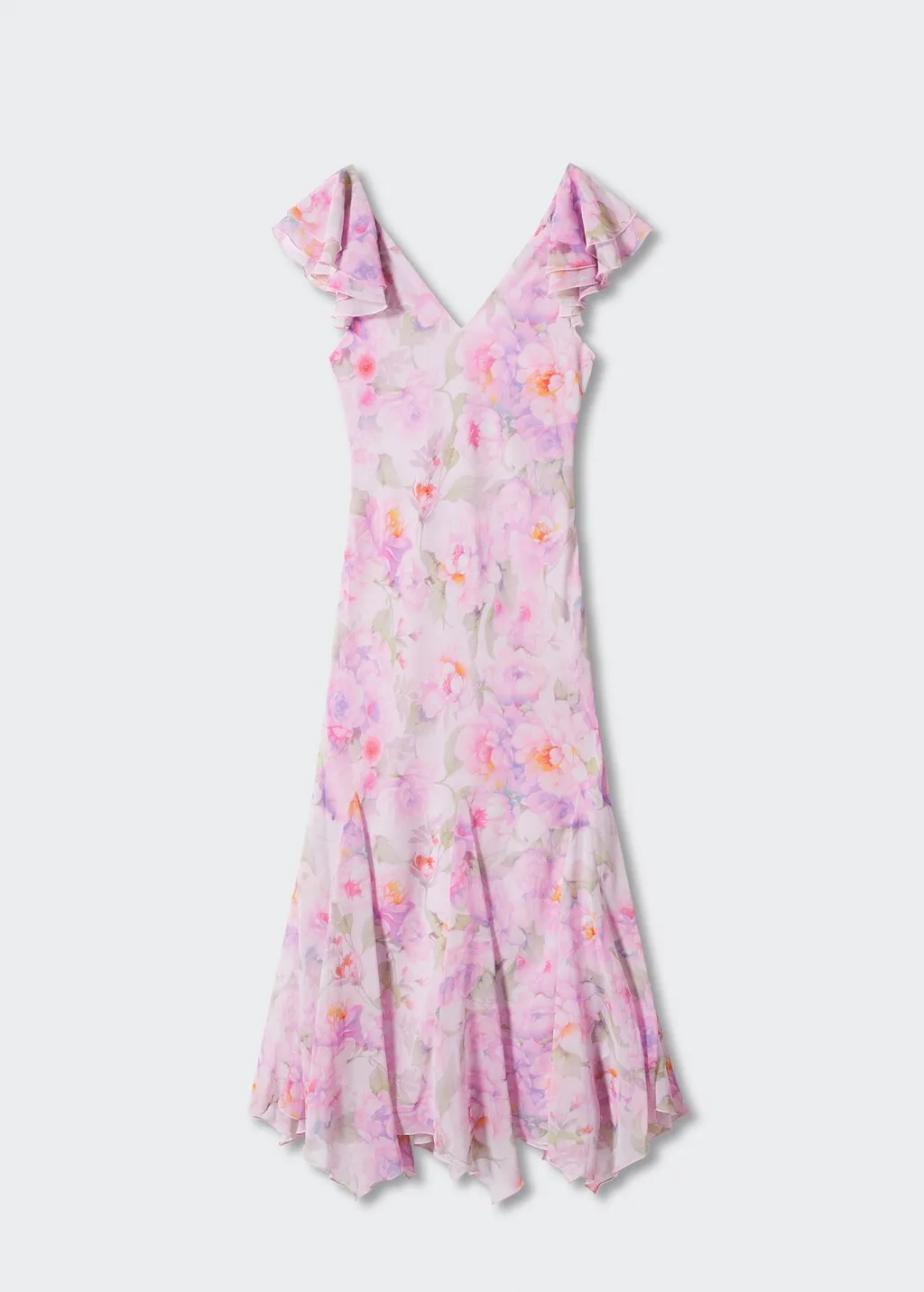 Vestito floreale volant