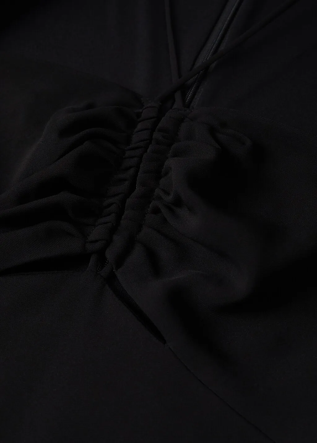 Vestito increspato incrociato