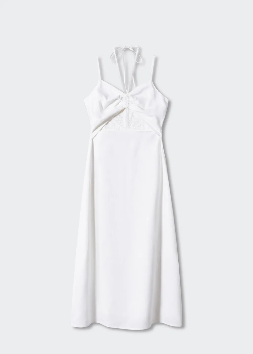 Vestito increspato spacco