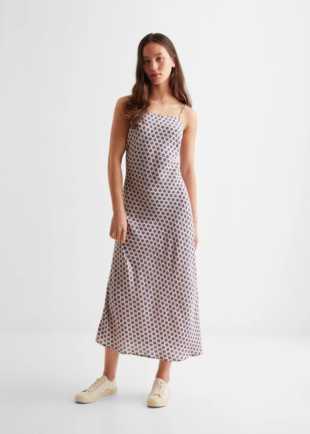 Vestito lungo stampato