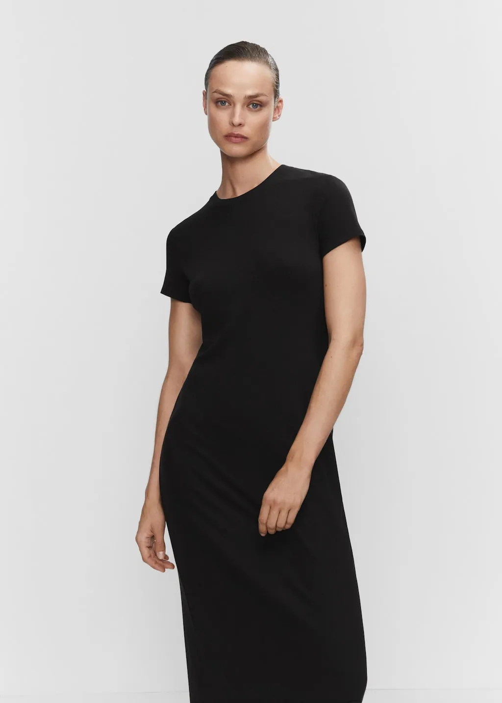 Vestito midi spacco