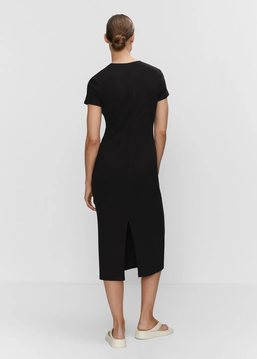 Vestito midi spacco
