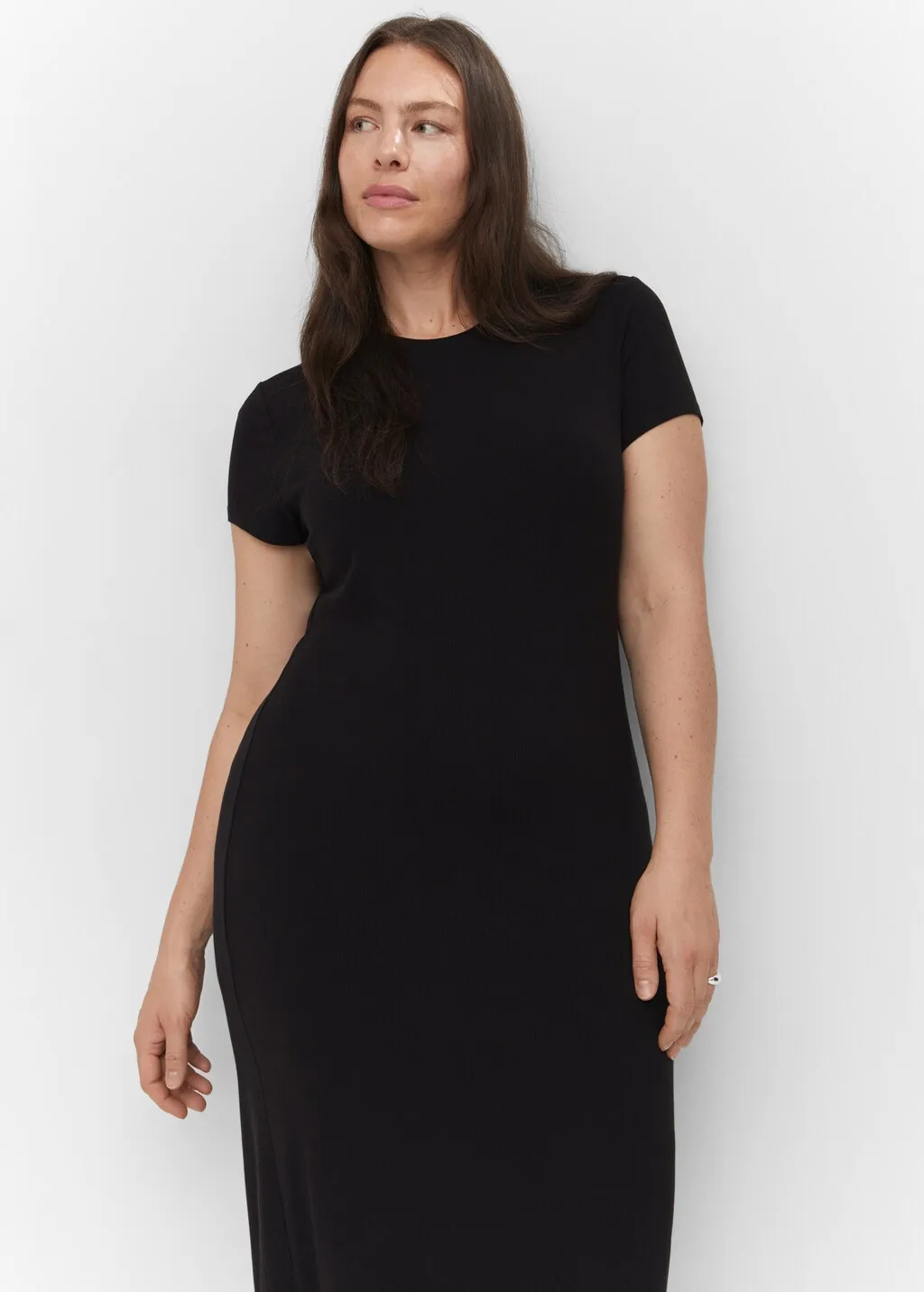 Vestito midi spacco