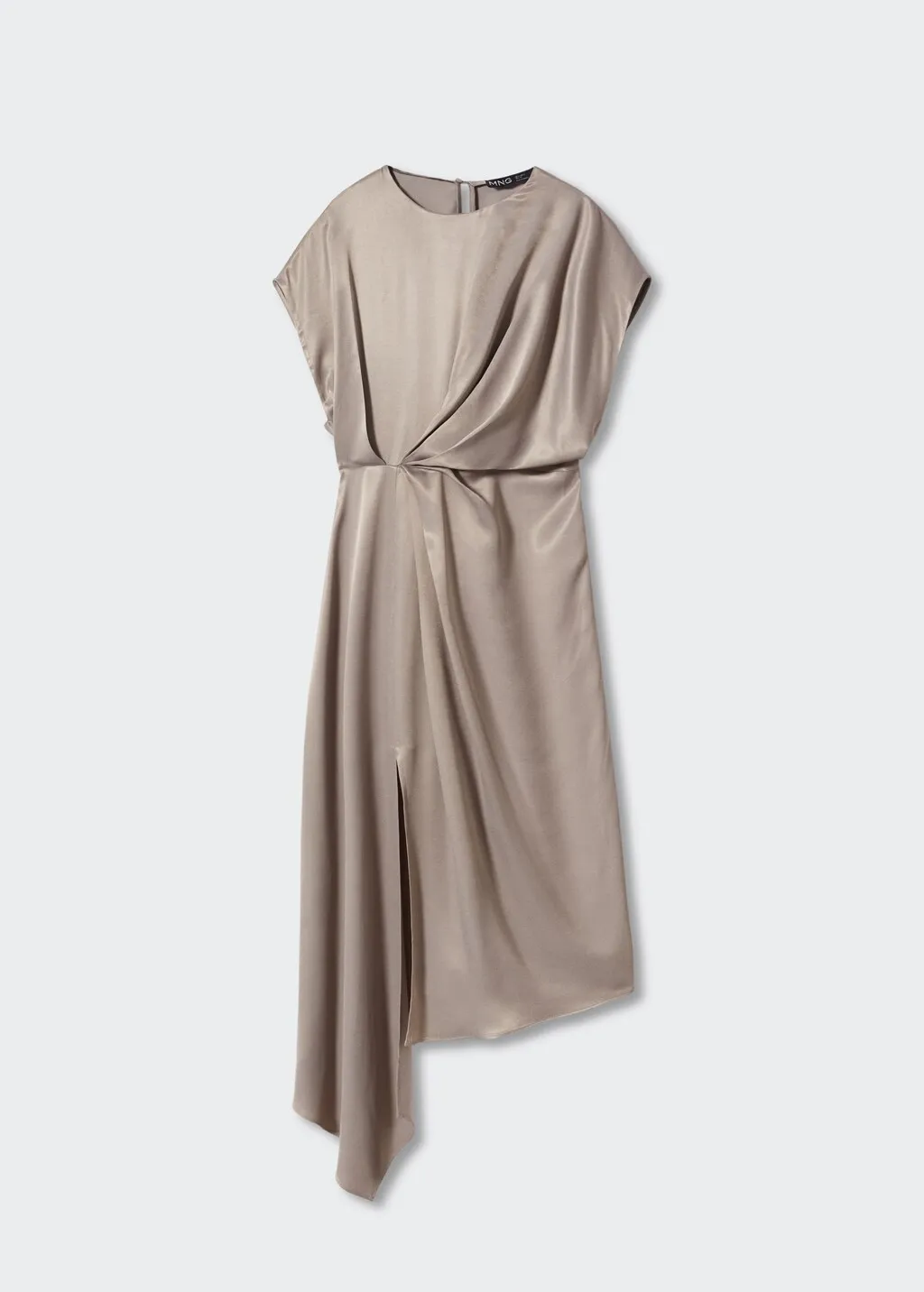 Vestito satinato spacco
