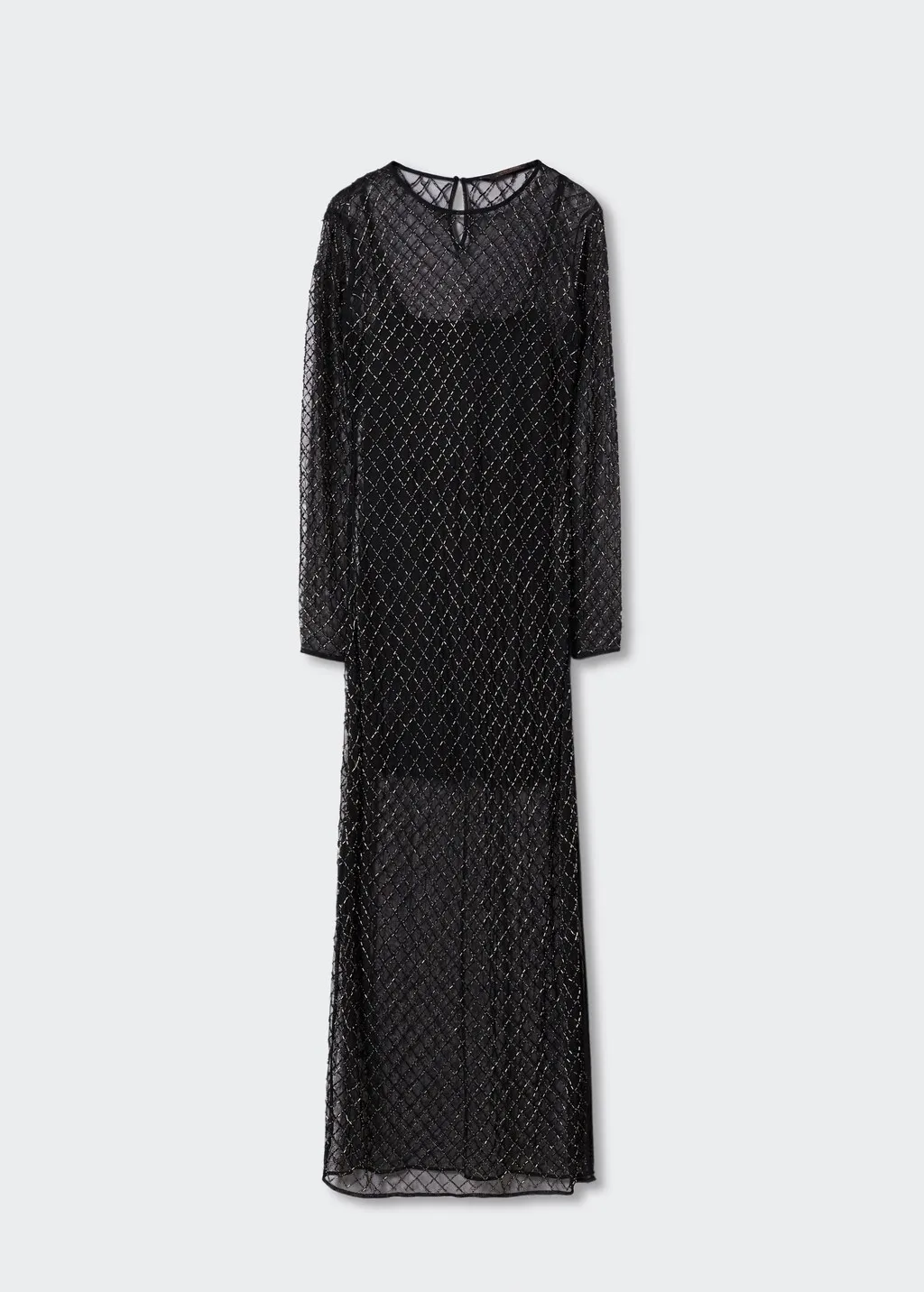 Vestito semitrasarente perline