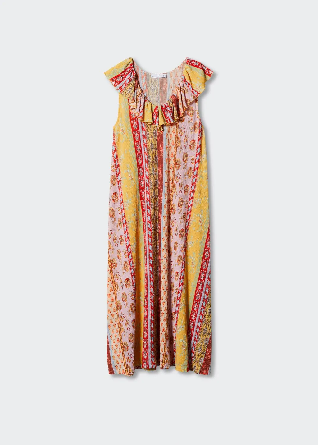 Vestito stampato volant