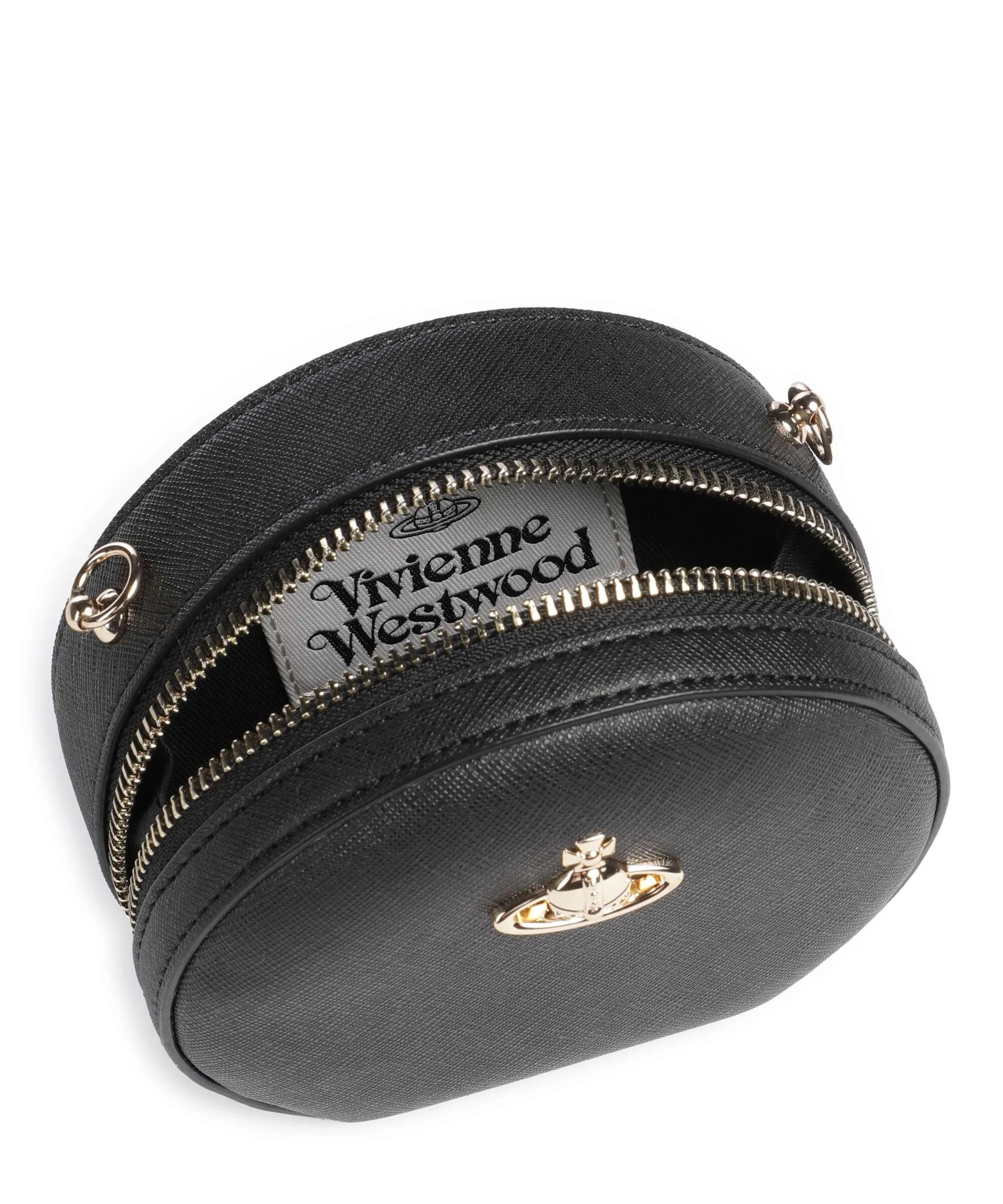  Vivienne Westwood Saffiano Biogreen Mini Borsa a tracolla saffiano leather nero  