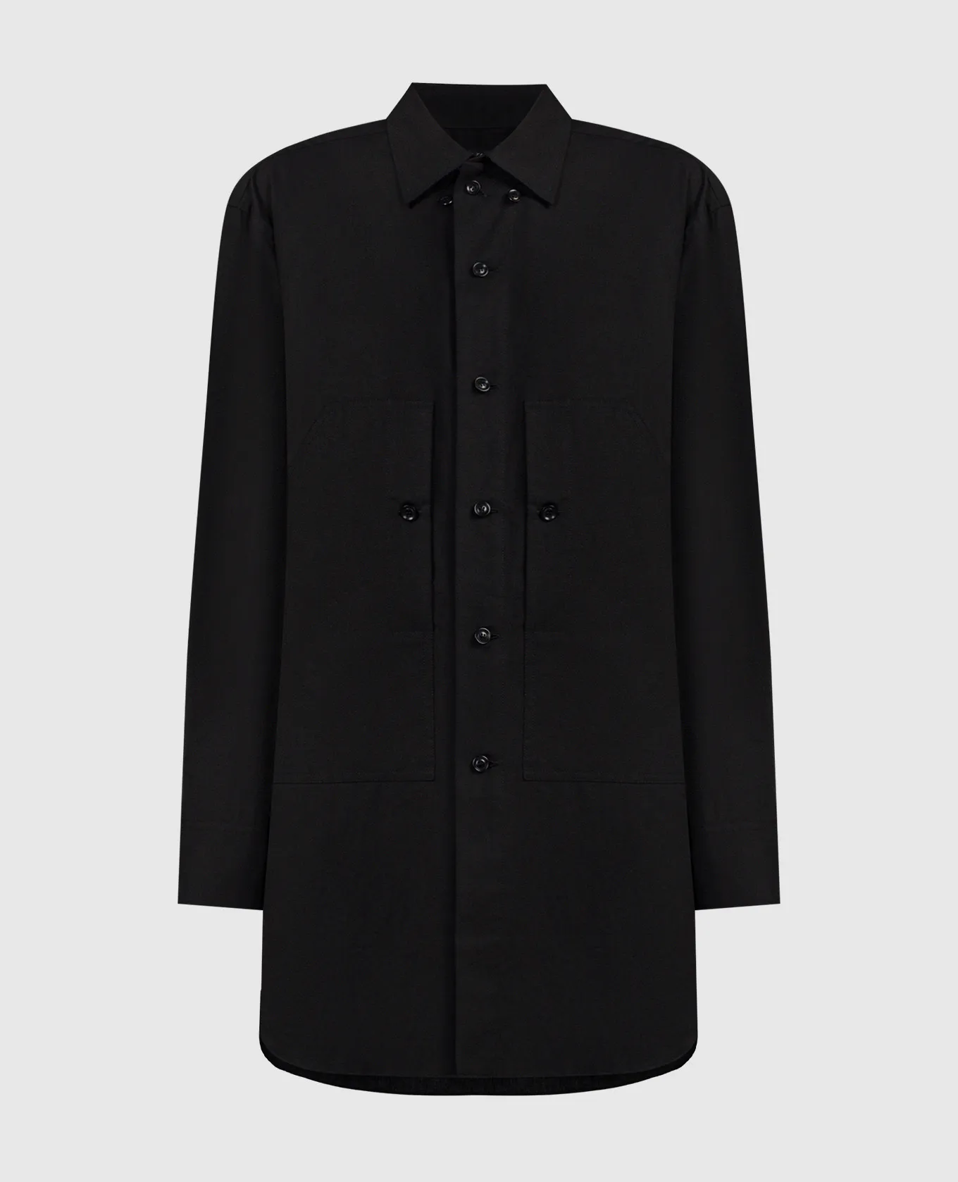 Y`S Yamamoto Camicia nera con lino YSB01006