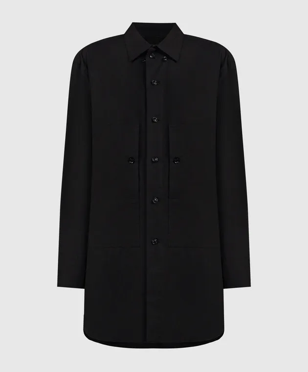 Y`S Yamamoto Camicia nera con lino YSB01006