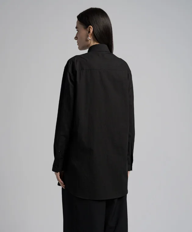 Y`S Yamamoto Camicia nera con lino YSB01006